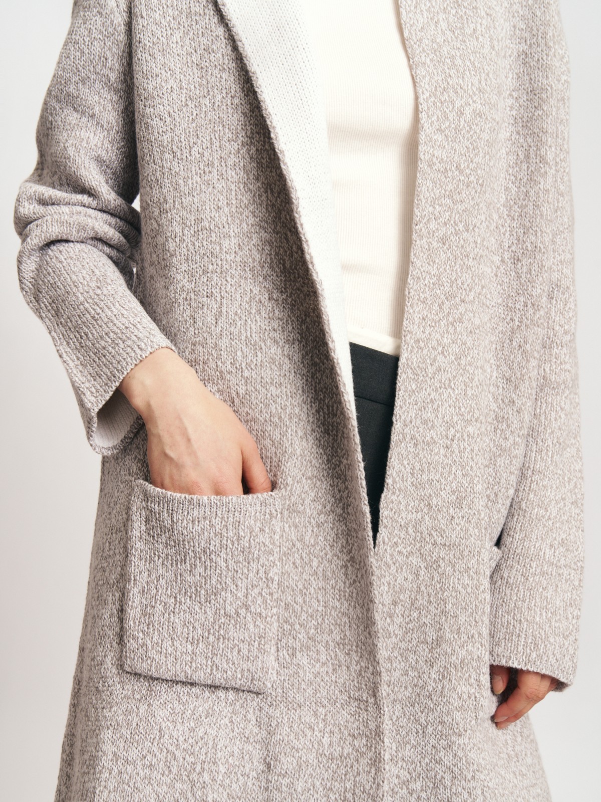 Вязаный кардиган без застёжки