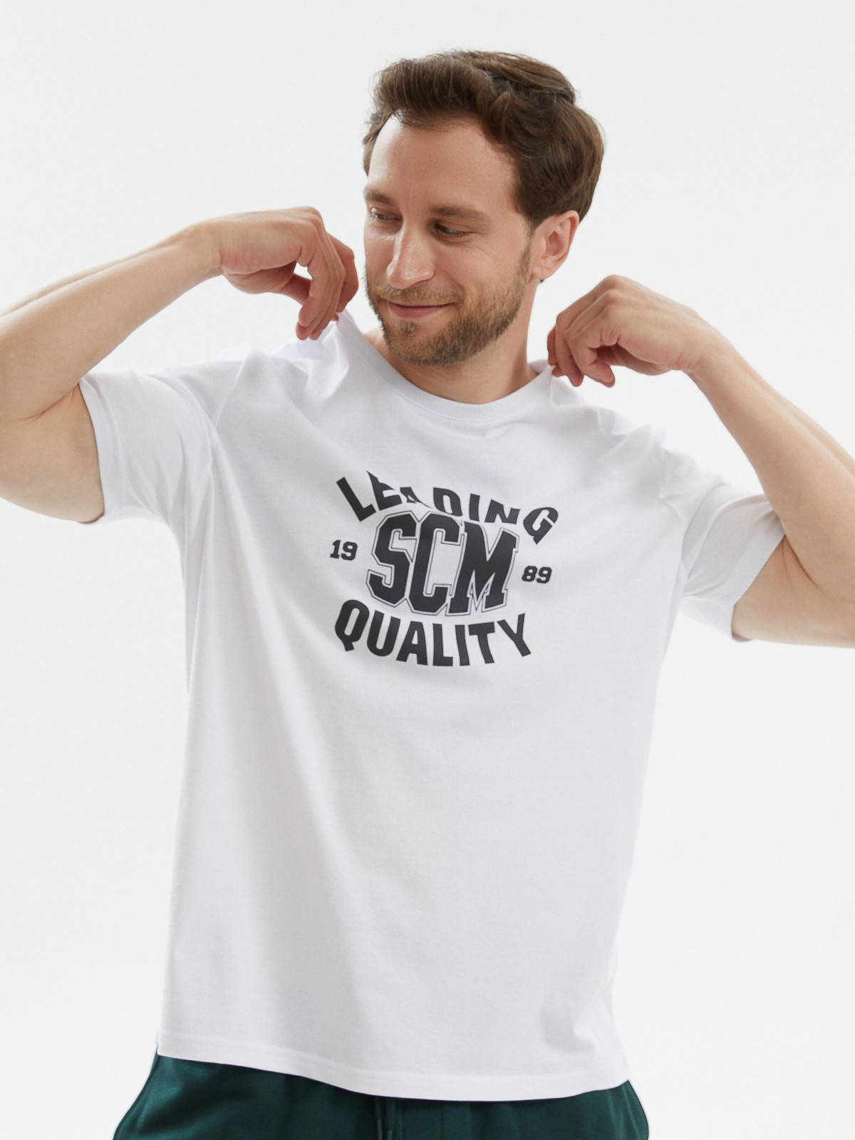 Футболка из хлопка с надписью