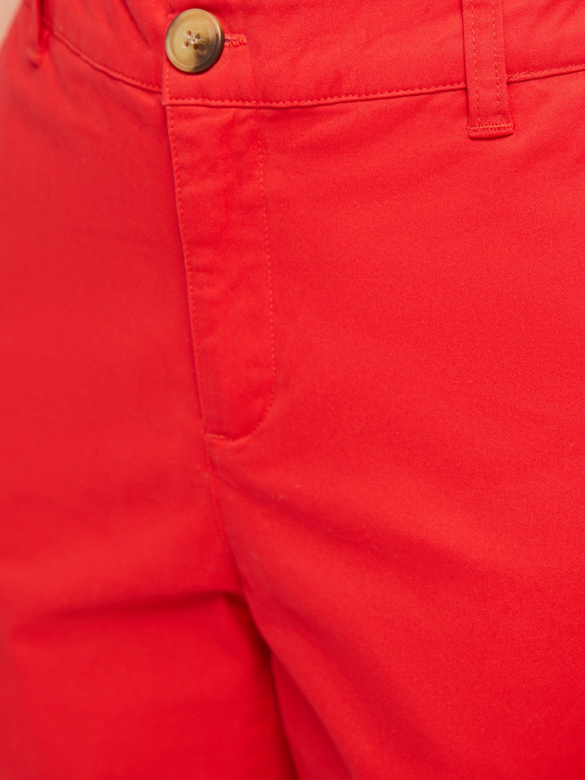 Брюки-чинос из хлопка со средней талией zolla 024227362072, цвет красный, размер L - фото 3
