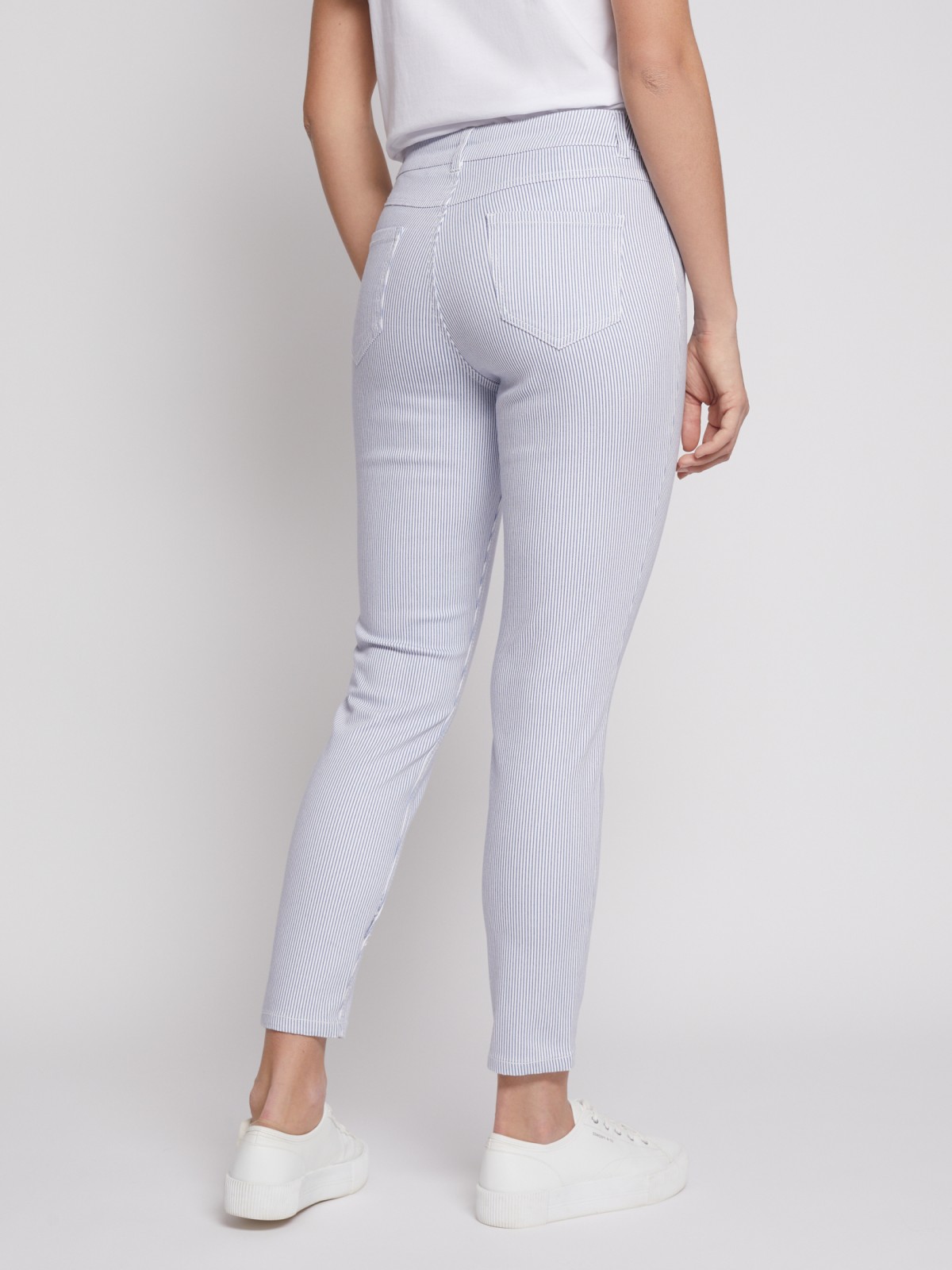 Брюки в полоску со средней посадкой