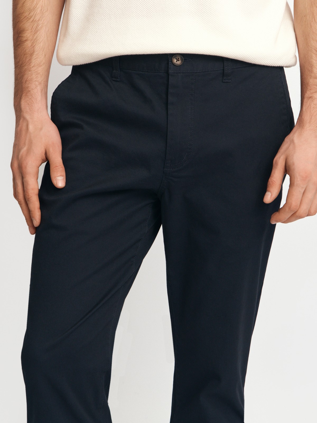 Брюки силуэта Slim из хлопка