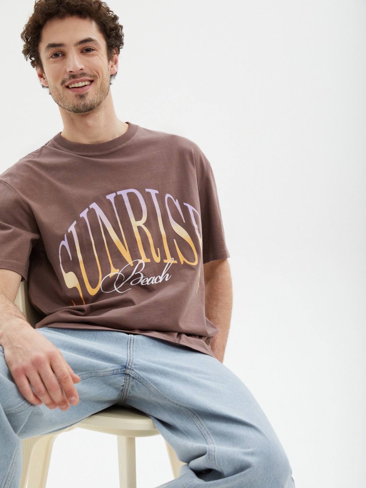 Футболка из хлопка с надписью