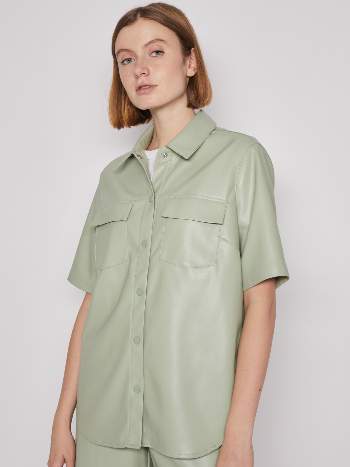 Рубашка из экокожи