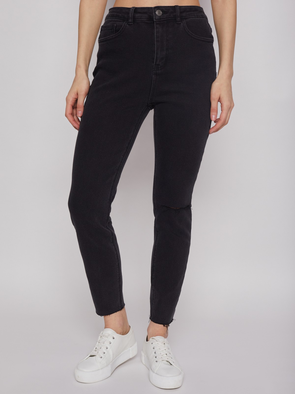 Брюки джинсовые zolla 22221711S043, цвет черный, размер 25 - фото 3