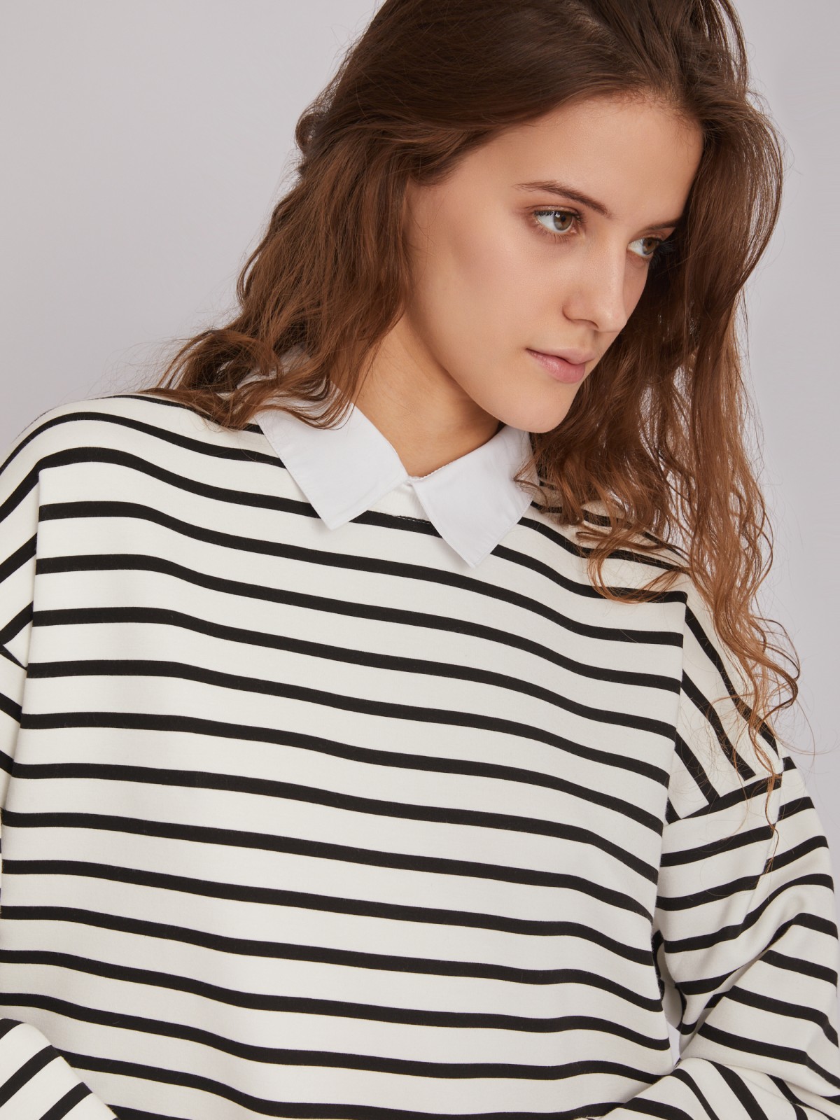 Комбинированный джемпер с блузкой