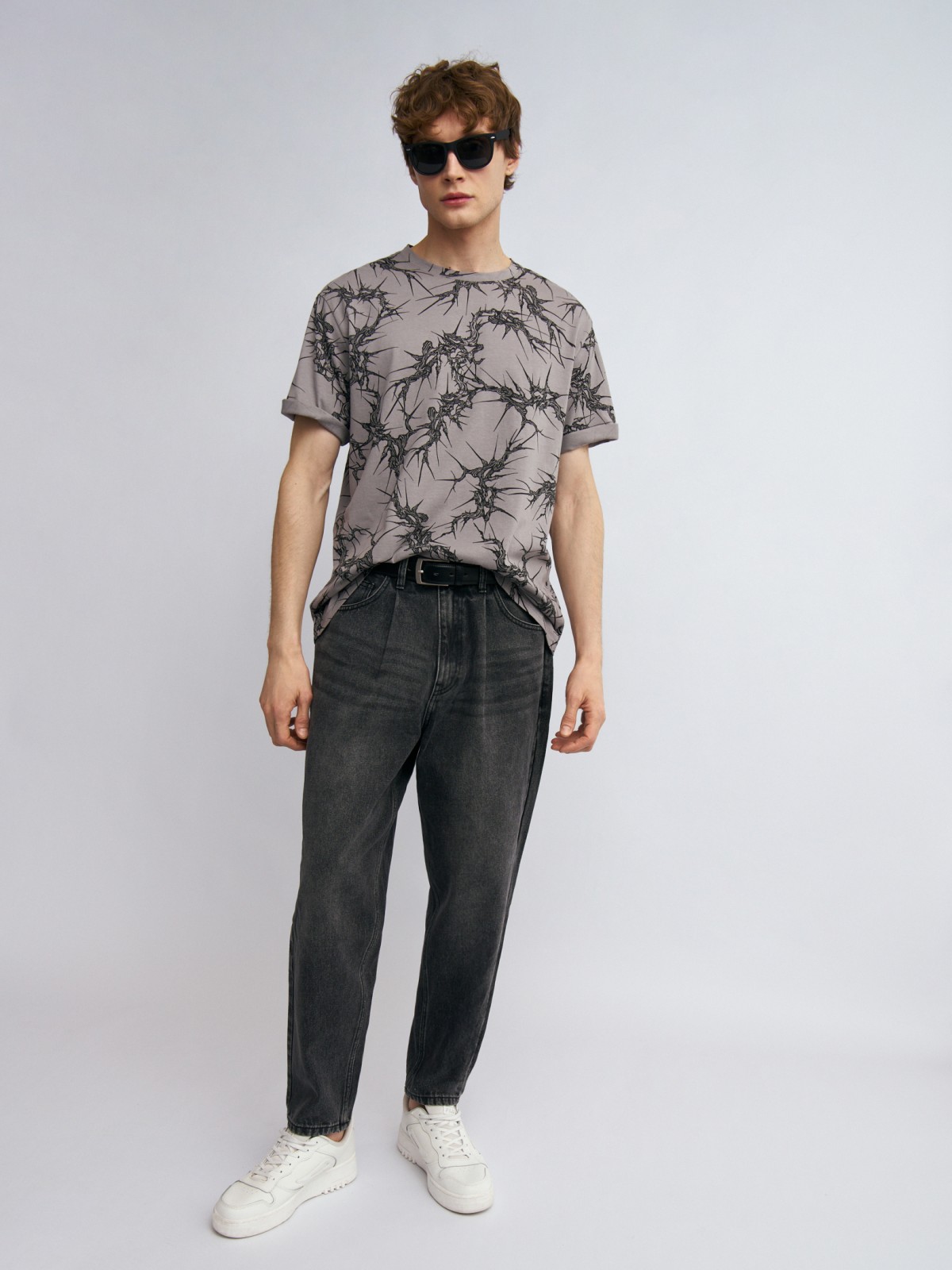 Футболка из хлопка с принтом