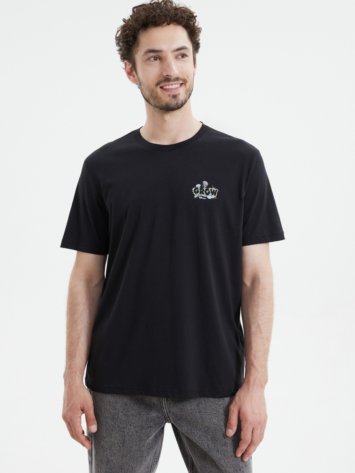 Футболка из хлопка с принтом