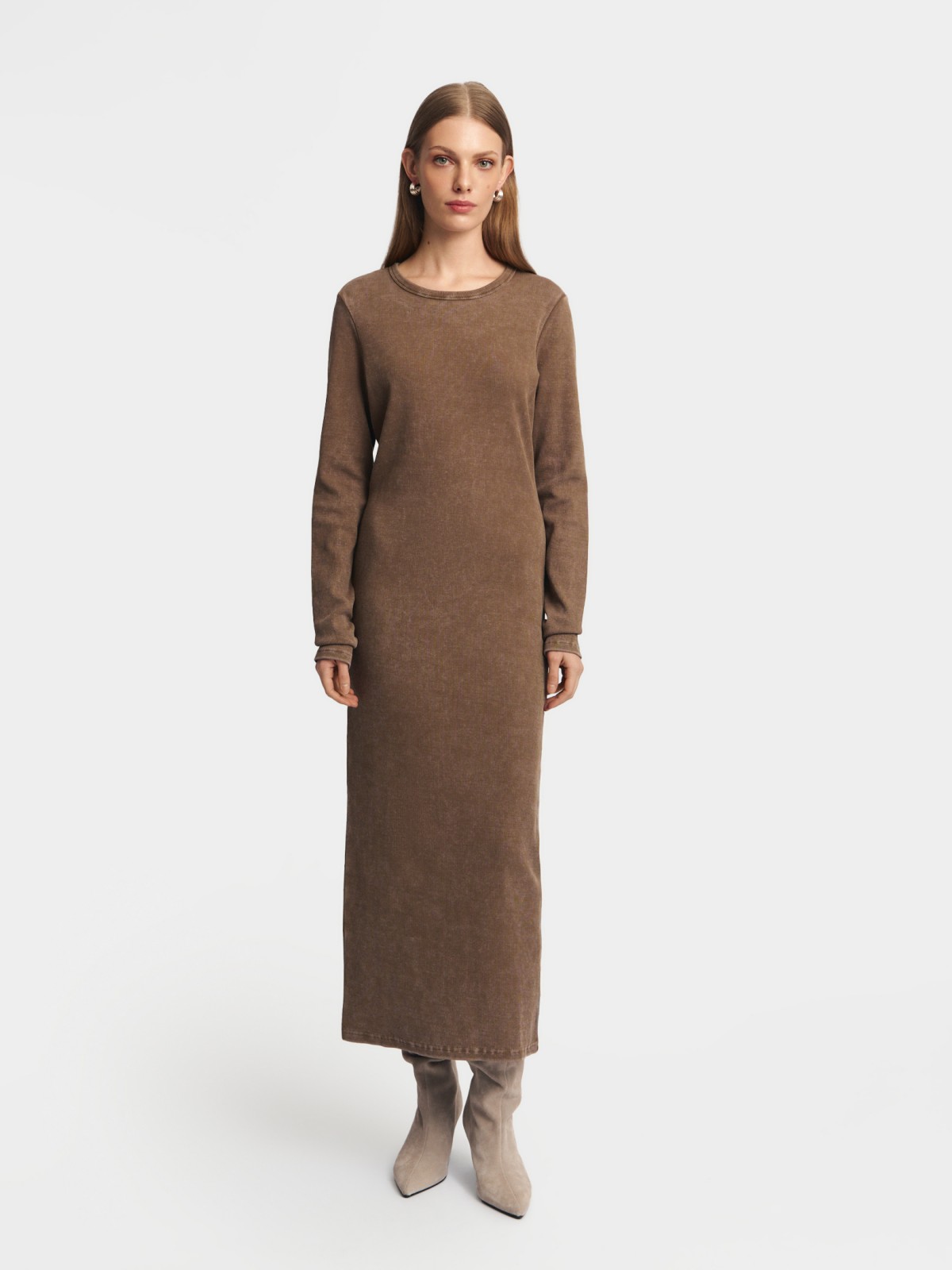 Трикотажное платье миди из хлопка