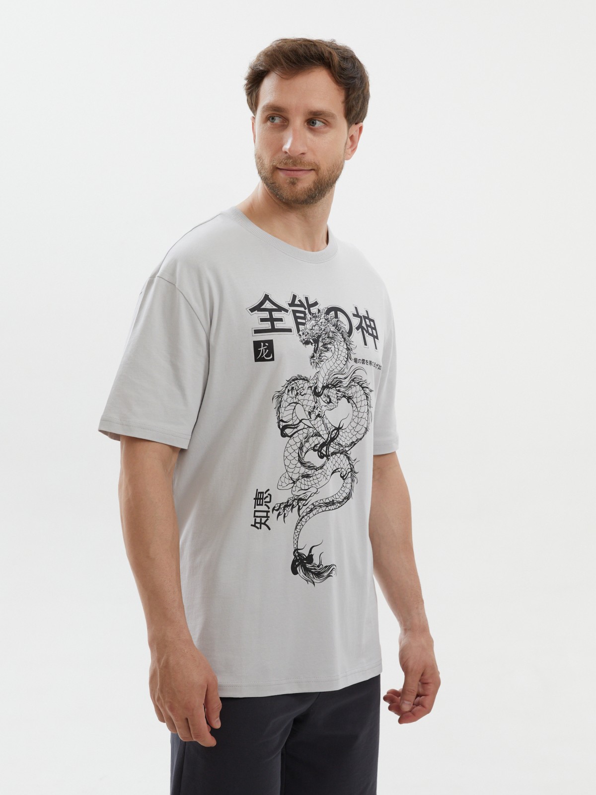 Футболка из хлопка с принтом