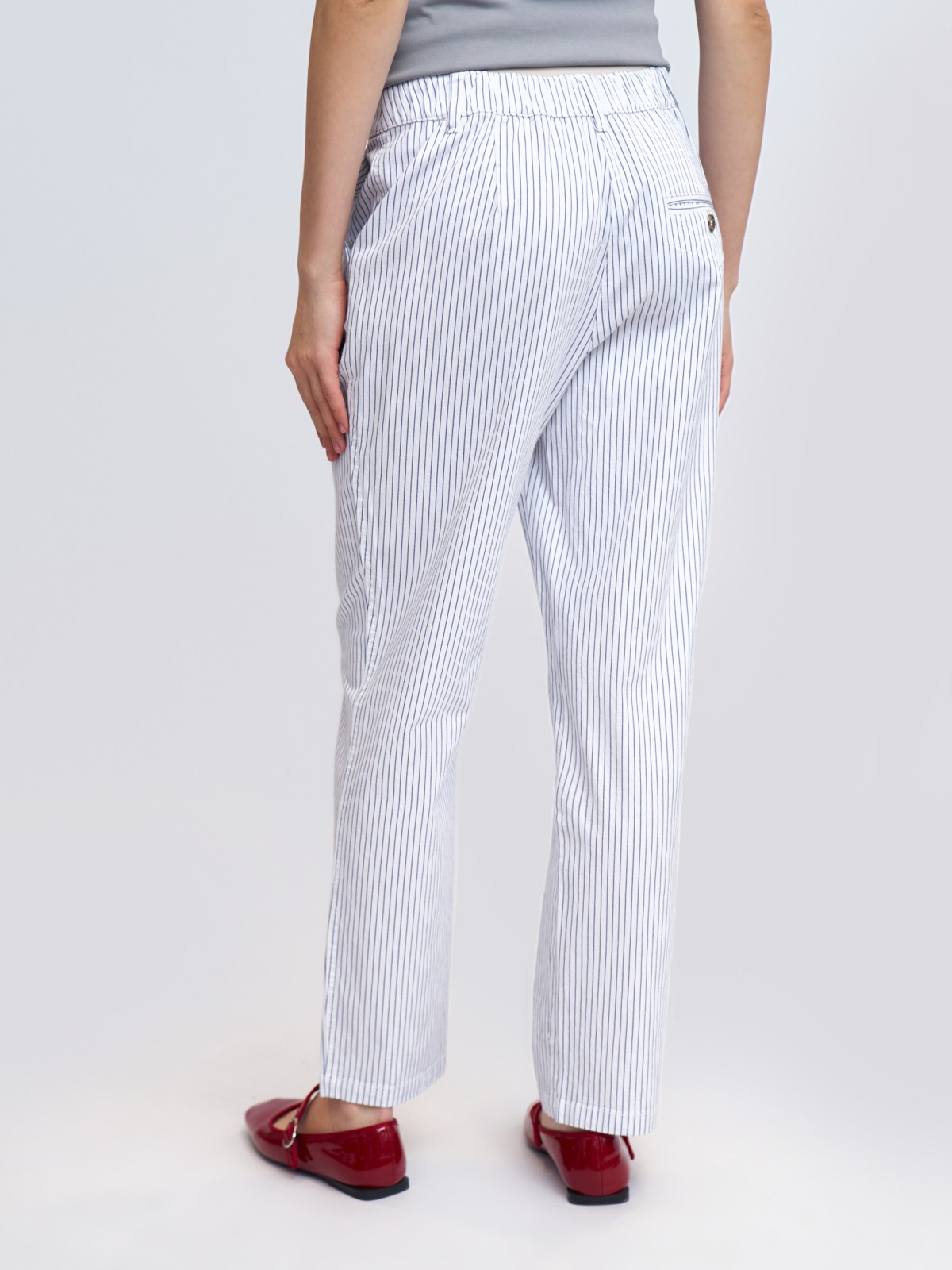 Брюки-чинос из хлопка в полоску