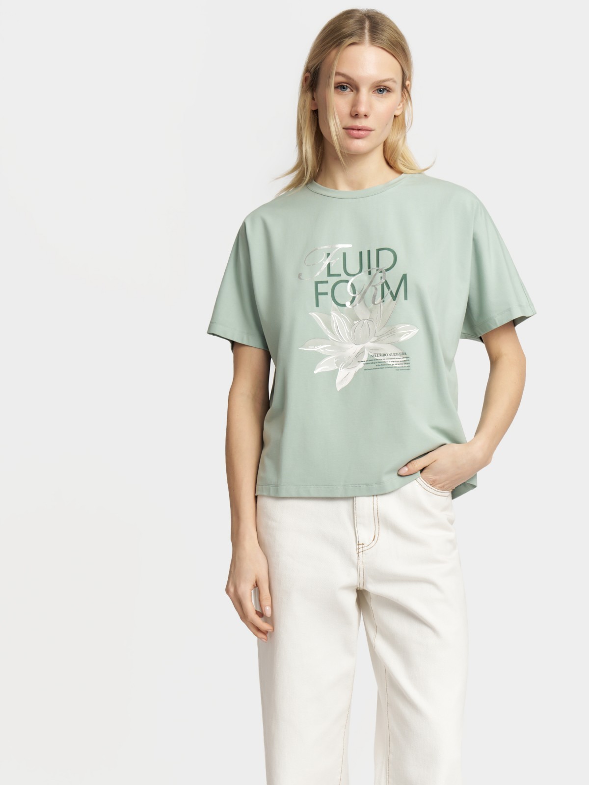 Футболка с коротким рукавом и принтом