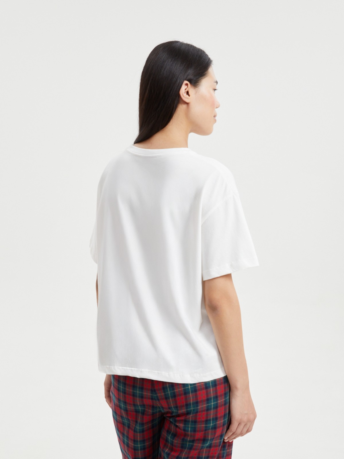 Футболка из хлопка с новогодним принтом