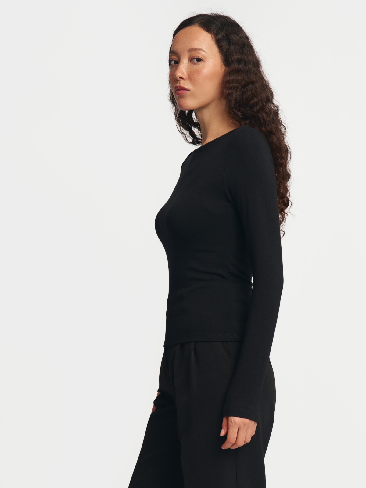 Трикотажный лонгслив из вискозы