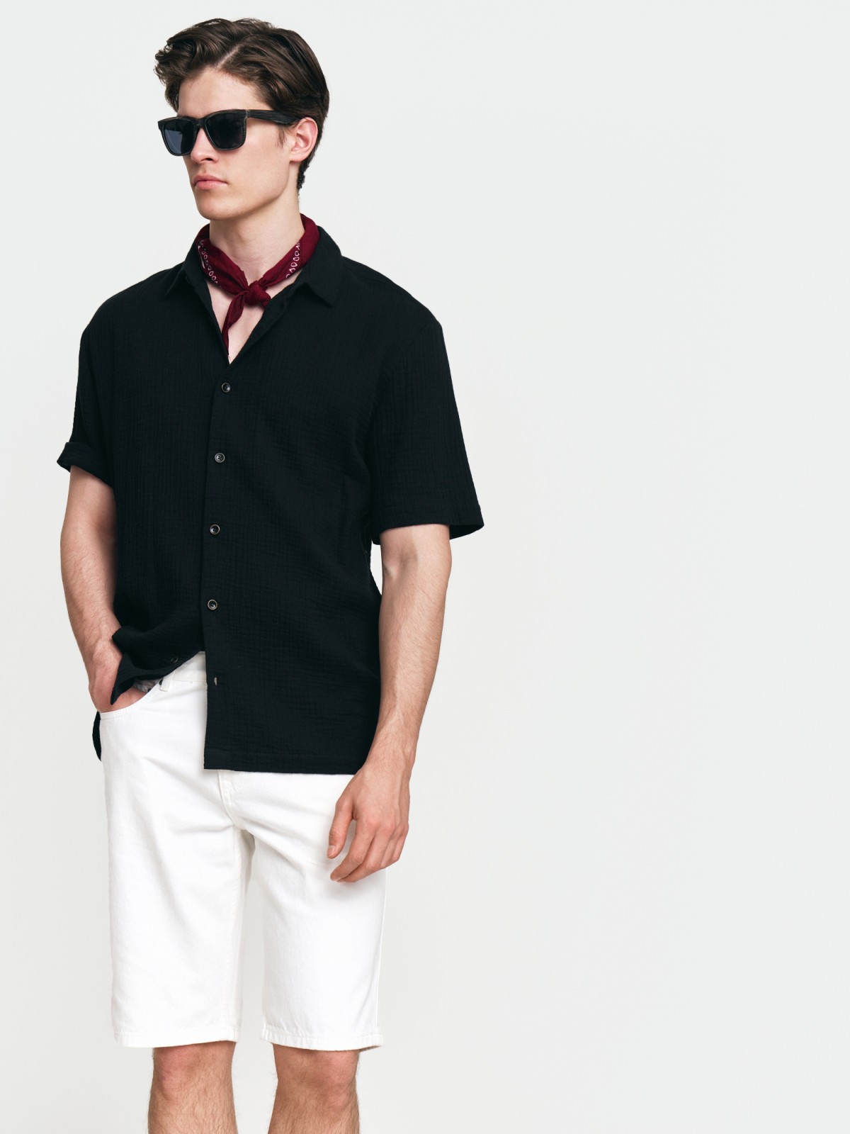 Джинсовые шорты прямые