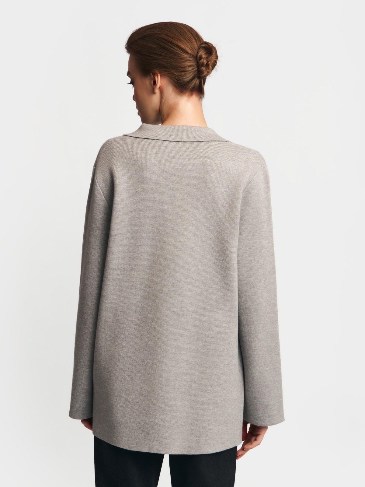 Трикотажный кардиган-жакет