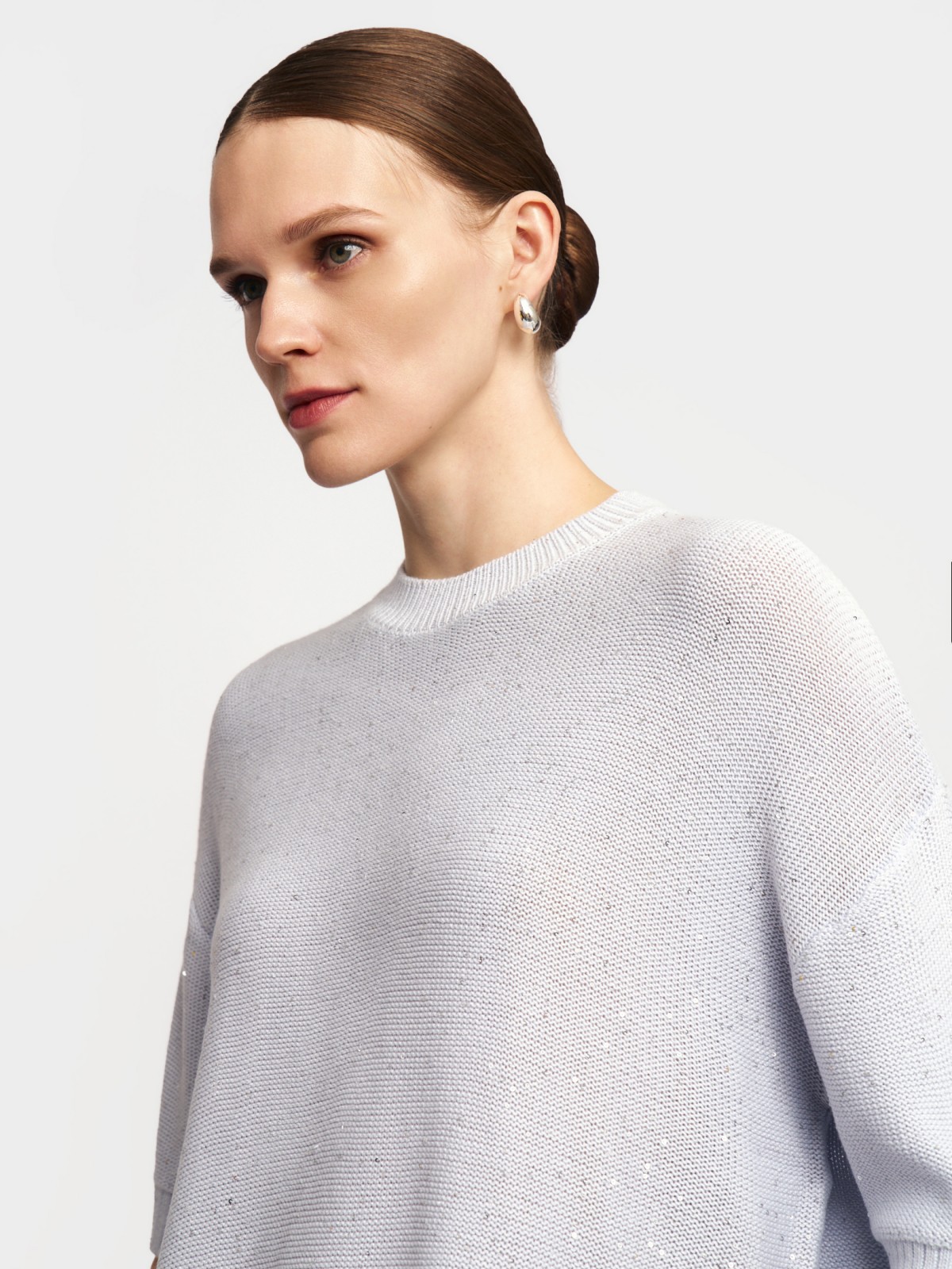 Вязаный джемпер с пайетками