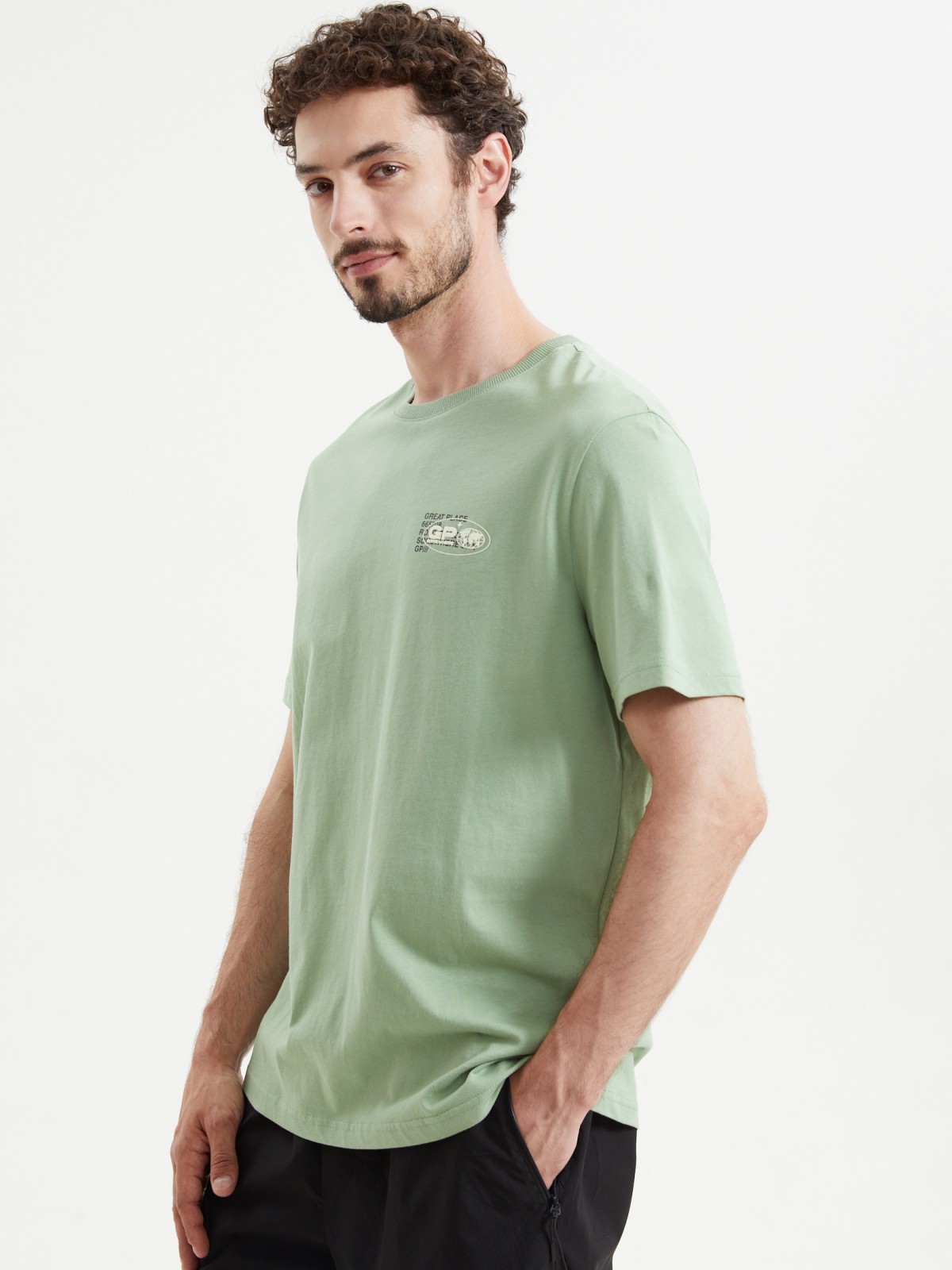 Футболка из хлопка с принтом