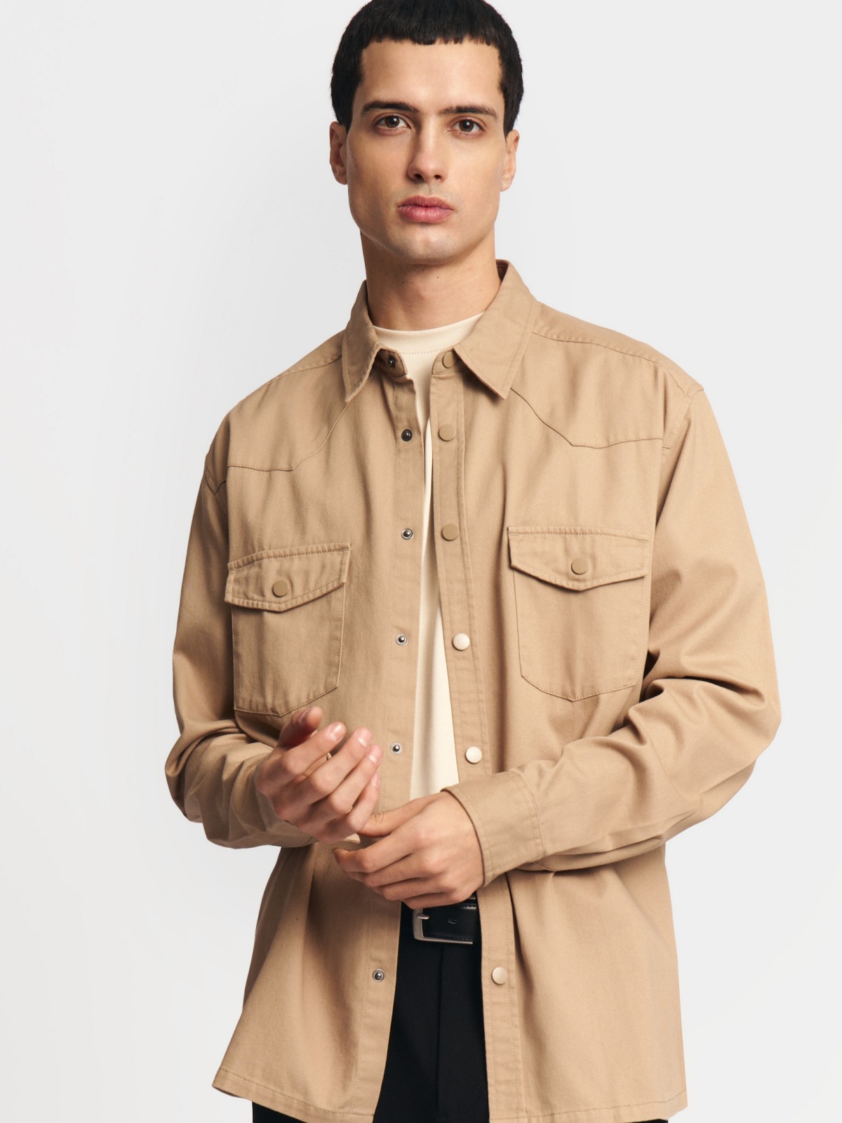 Куртка-рубашка из хлопка