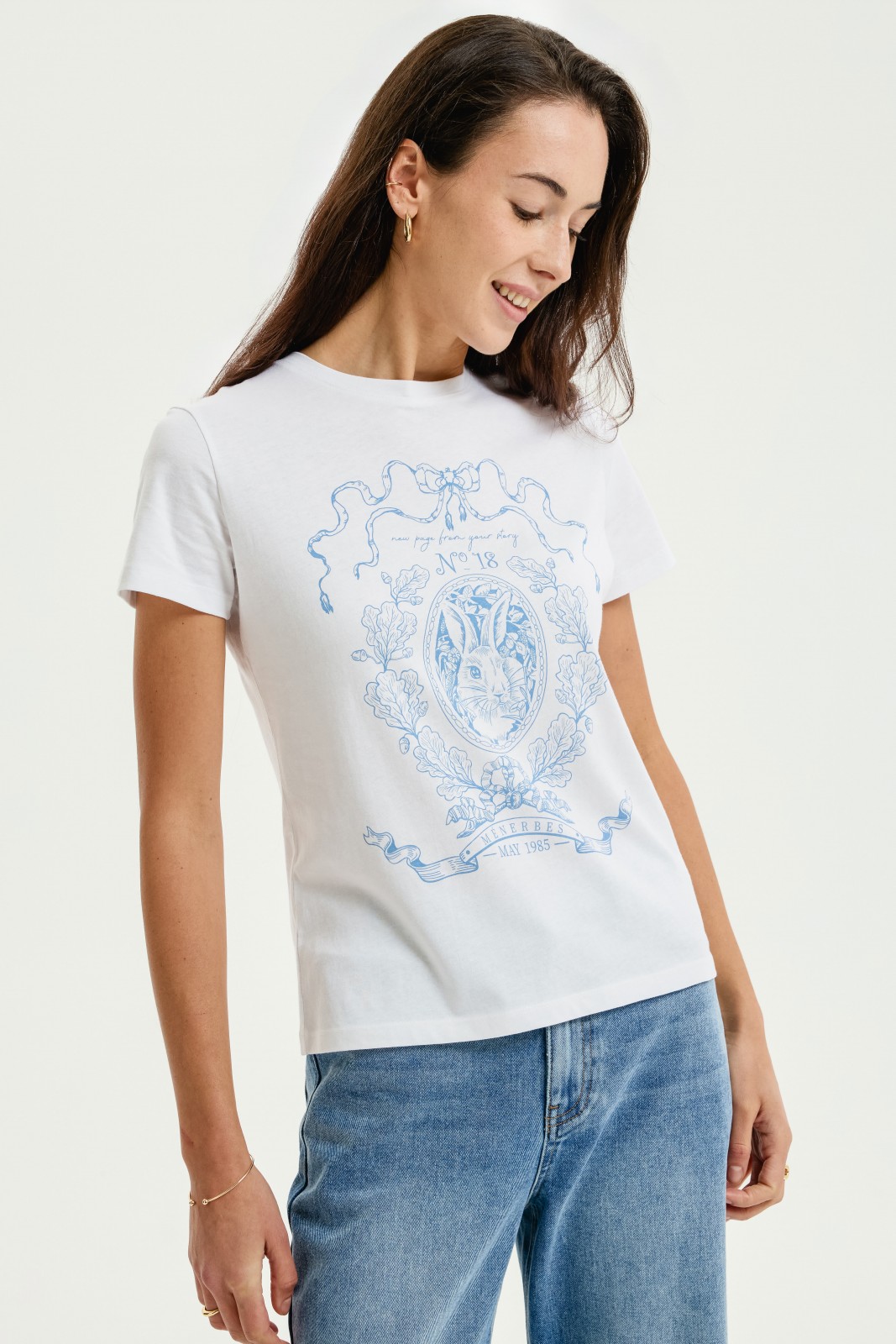 Футболка из хлопка с принтом