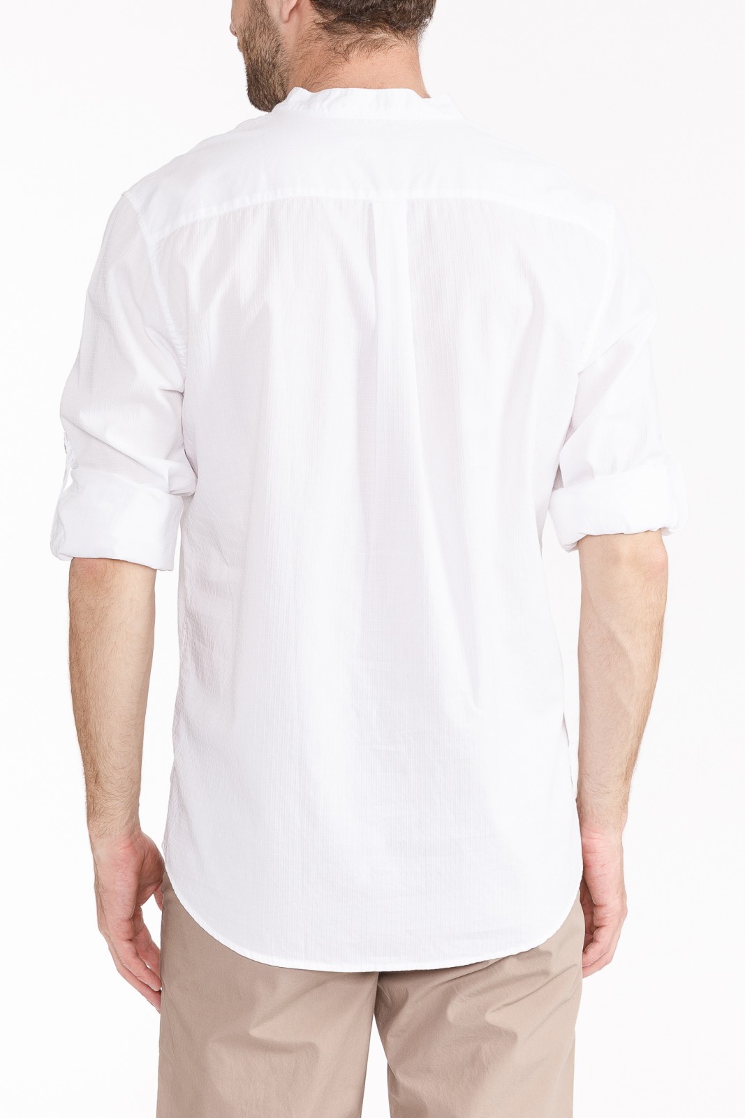 Рубашка с длинными  рукавами zolla 010232106013, цвет белый, размер S - фото 2