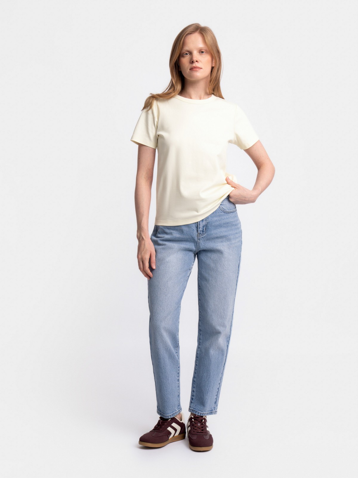 Джинсы силуэта Mom comfort из хлопка