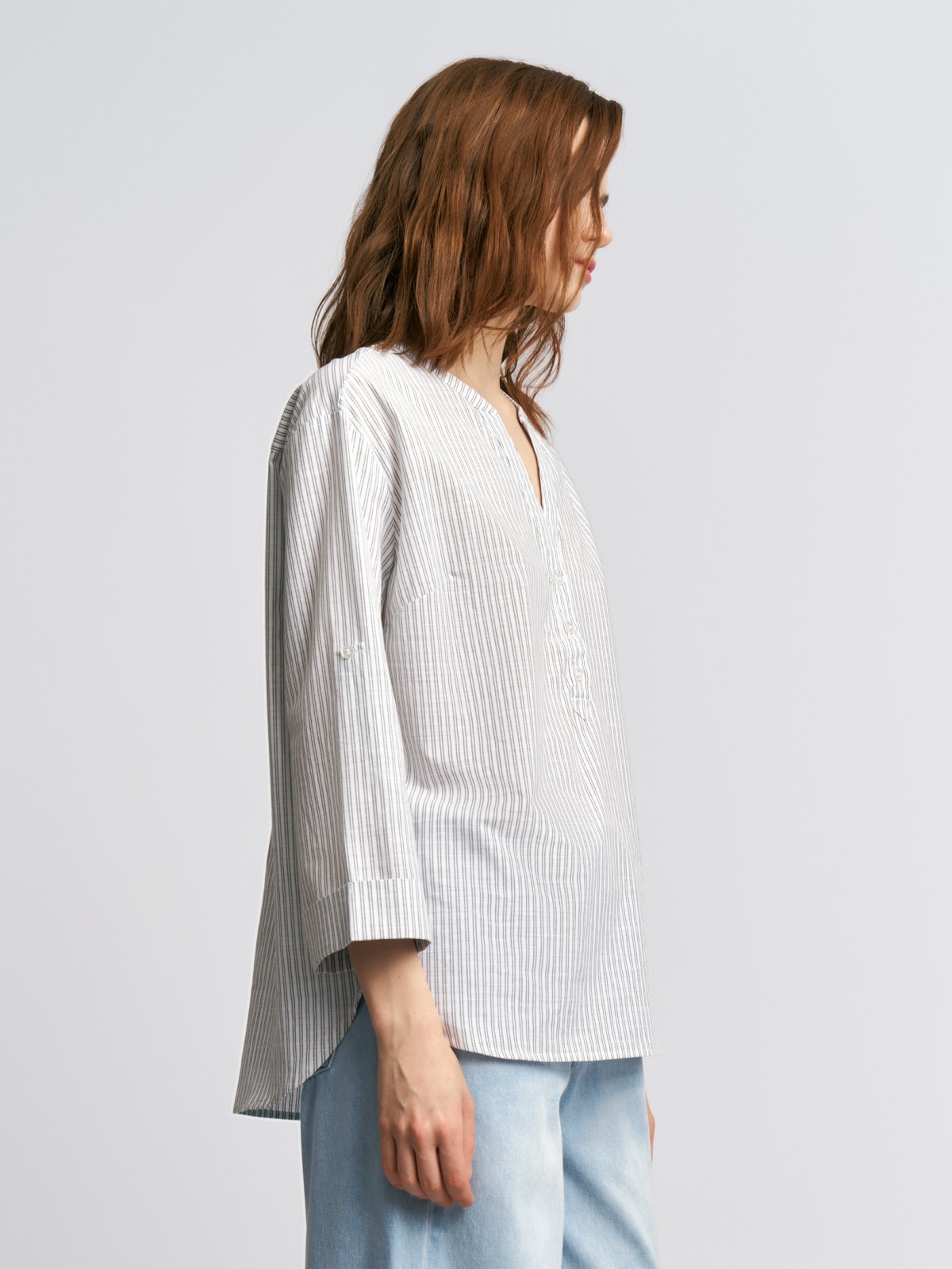 Блузка из хлопка в полоску