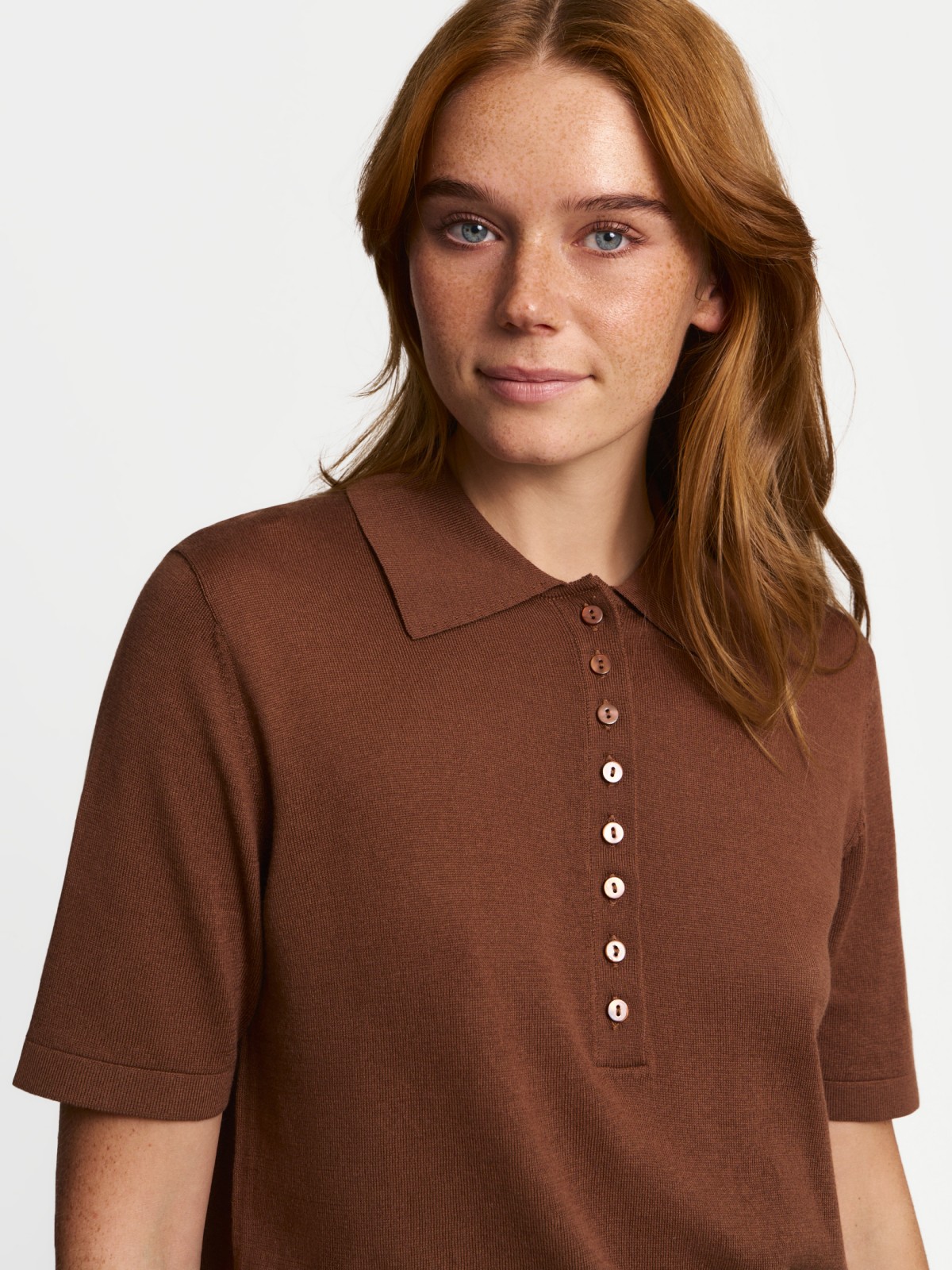 Джемпер поло с коротким рукавом