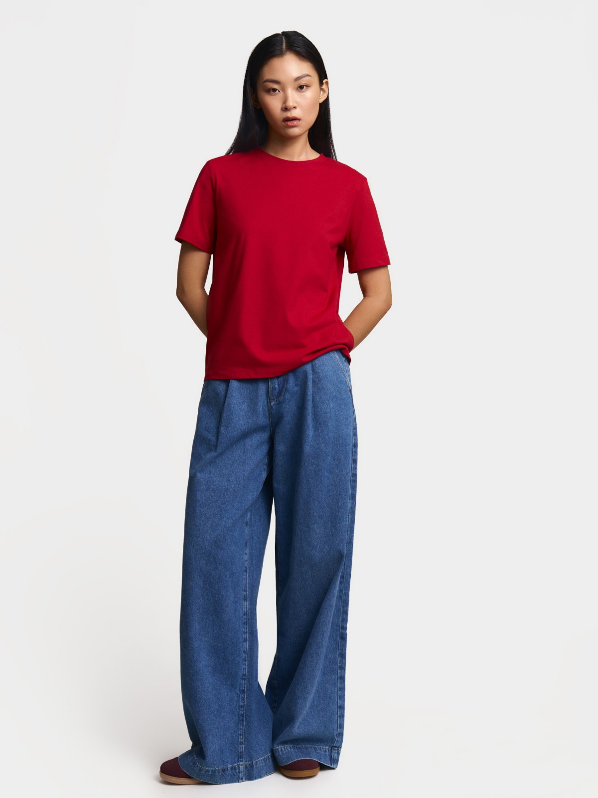 Футболка из хлопка однотонная