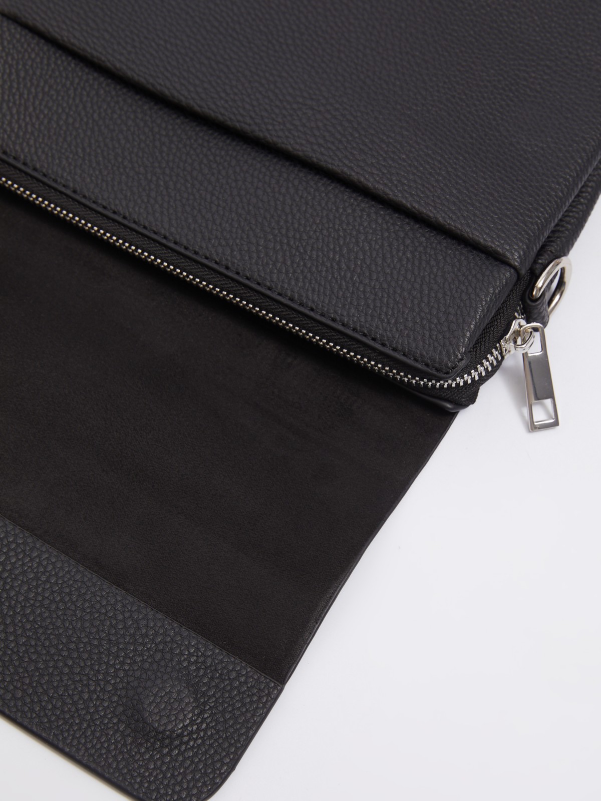Сумка-планшет из экокожи с ремешком на плечо zolla 014119462045, цвет черный, размер No_size - фото 3