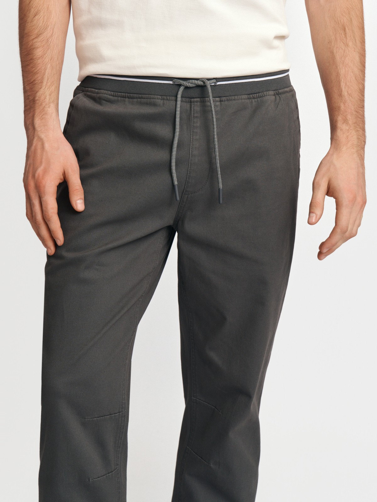 Брюки-джоггеры из хлопка на резинке