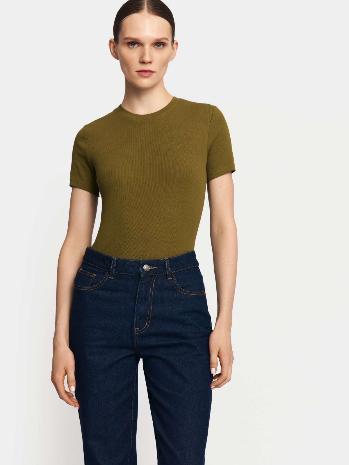 Футболка из хлопка однотонная