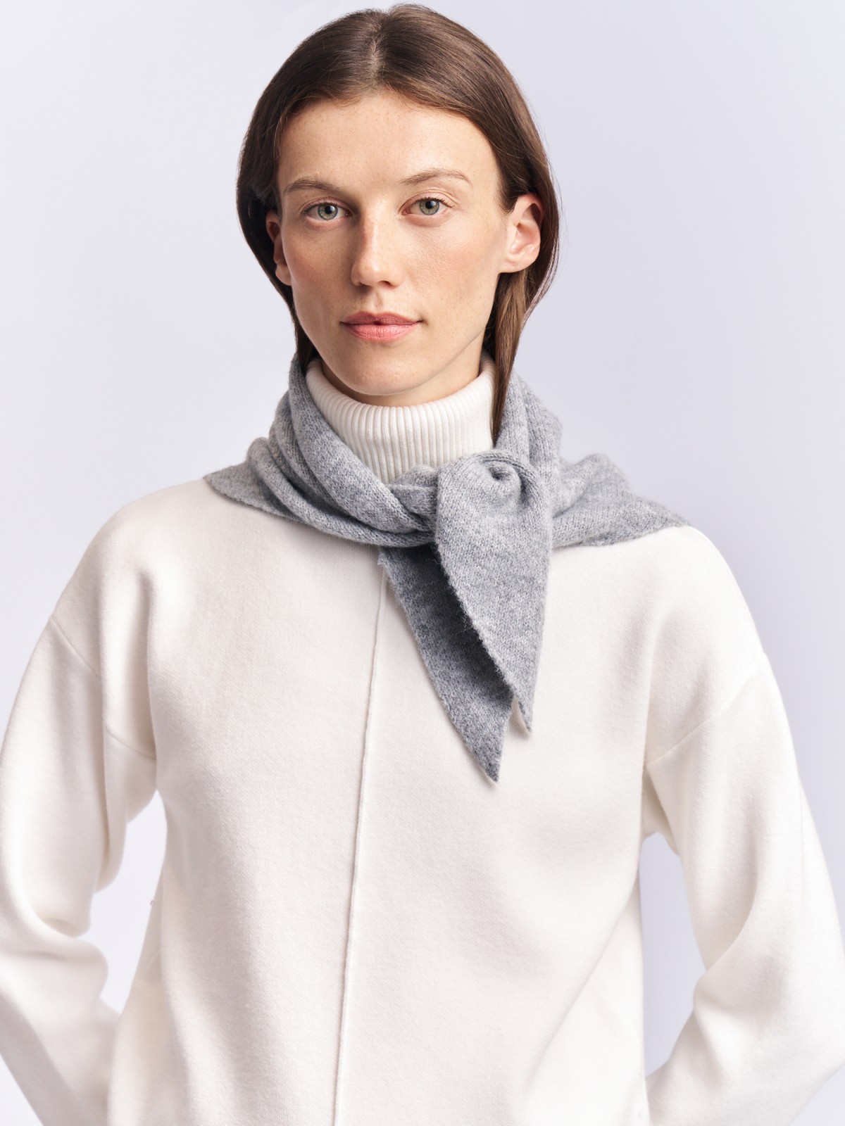 Тёплый трикотажный платок