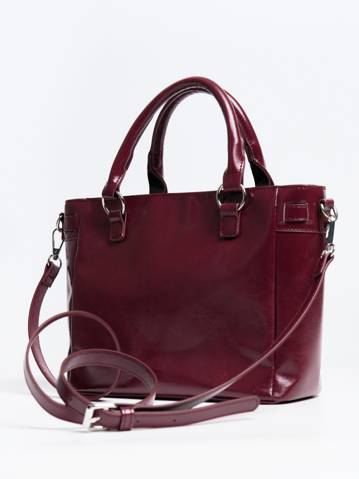 Сумка-тоут из экокожи на молнии