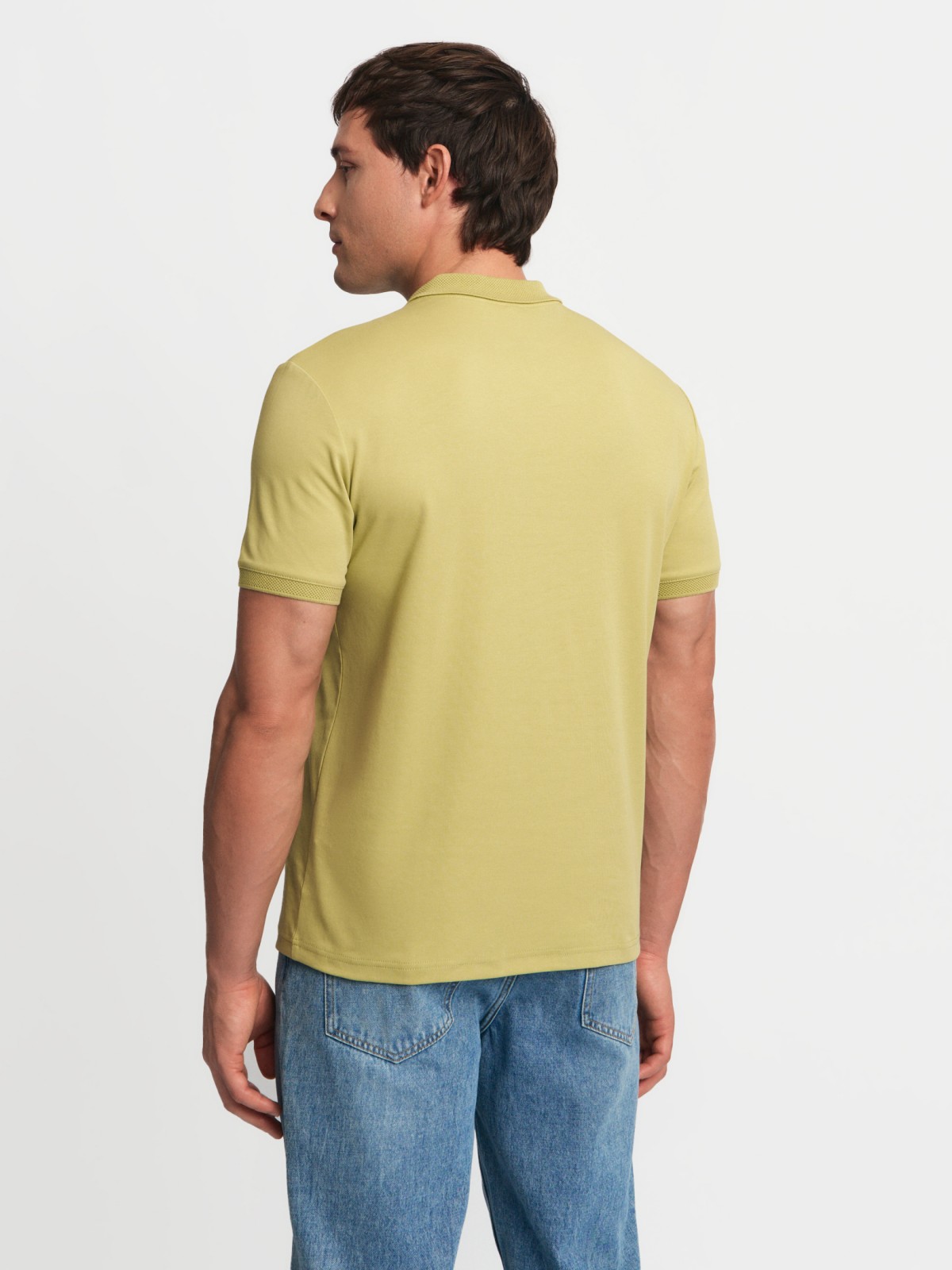 Футболка поло из хлопка на молнии