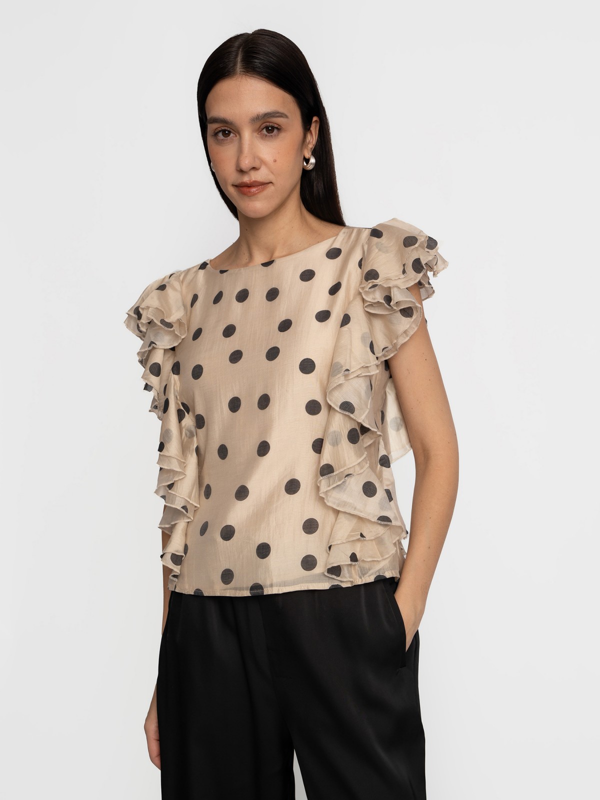 Блузка с короткими рукавами