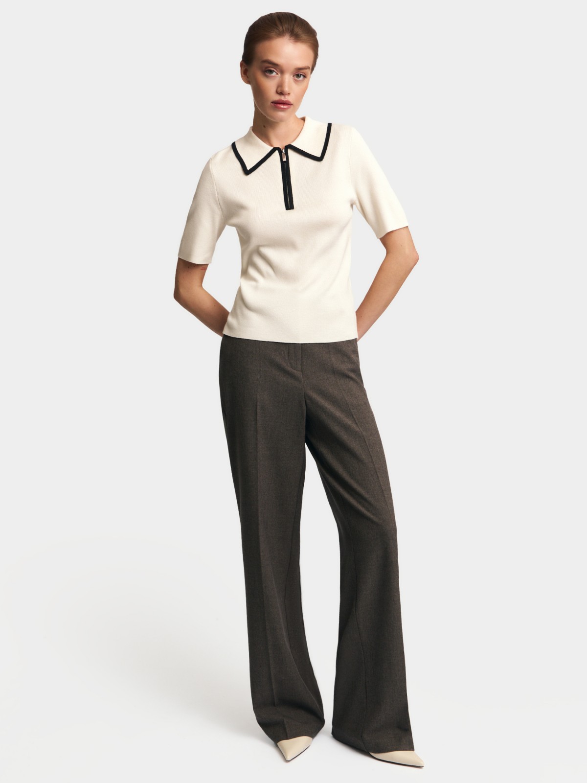 Брюки прямого силуэта со стрелками