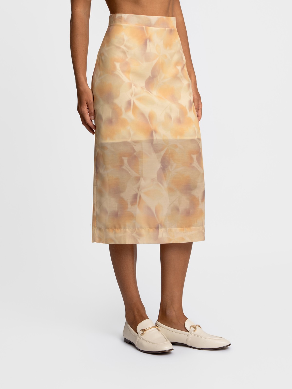 Юбка миди с принтом