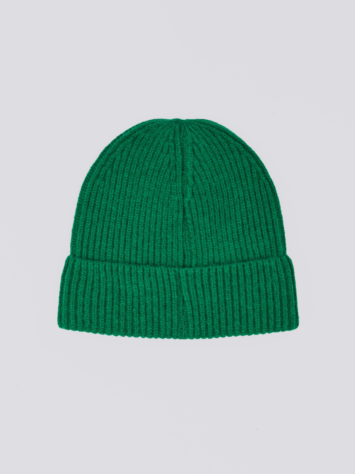 Вязаная шапка-бини с отворотом zolla 02411924G075, цвет зеленый, размер 54-58 - фото 3