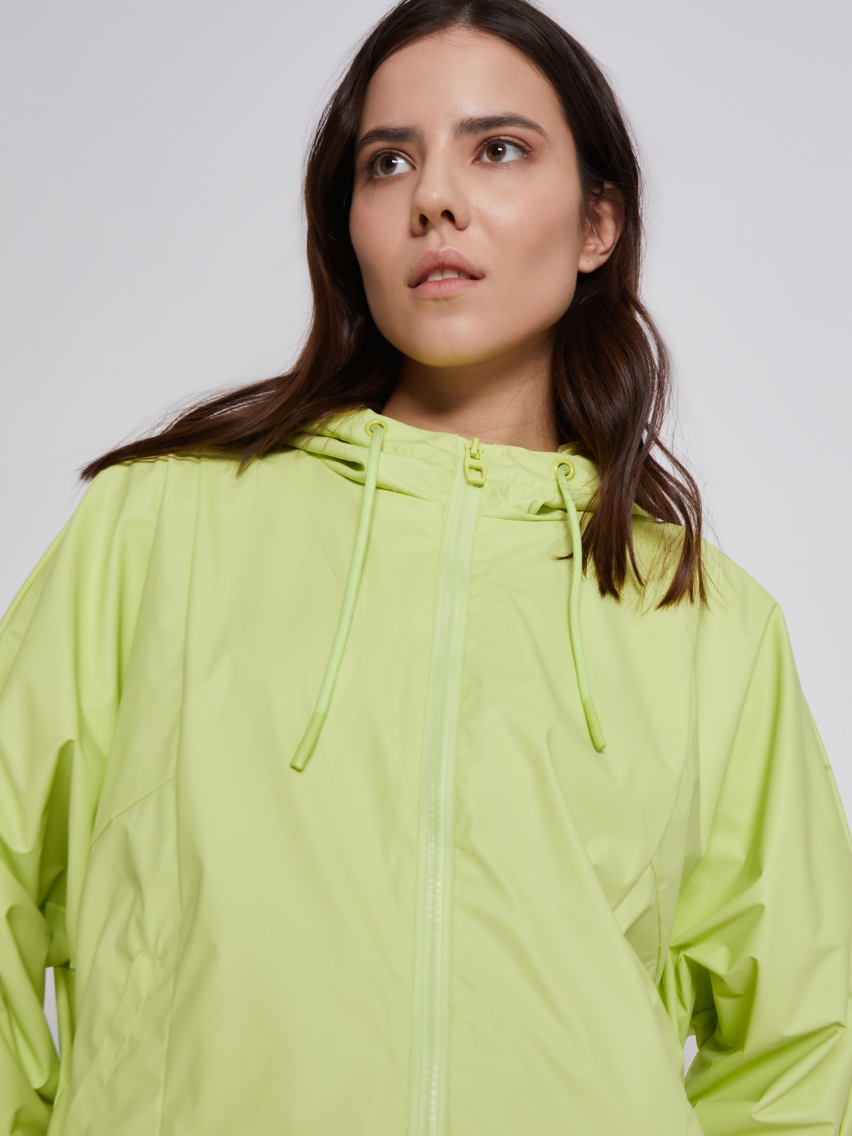 Куртка-ветровка с капюшоном zolla 02321562J034, цвет светло-зеленый, размер XS - фото 3
