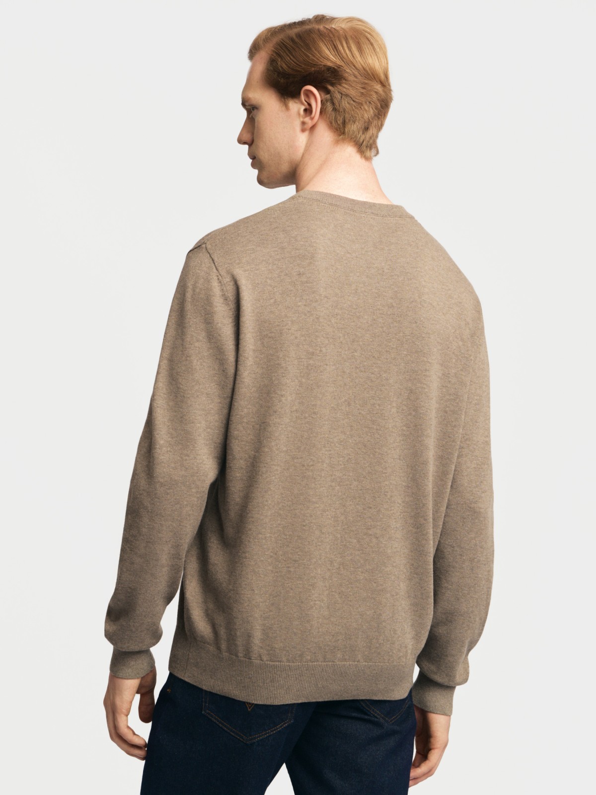 Тонкий трикотажный джемпер из хлопка