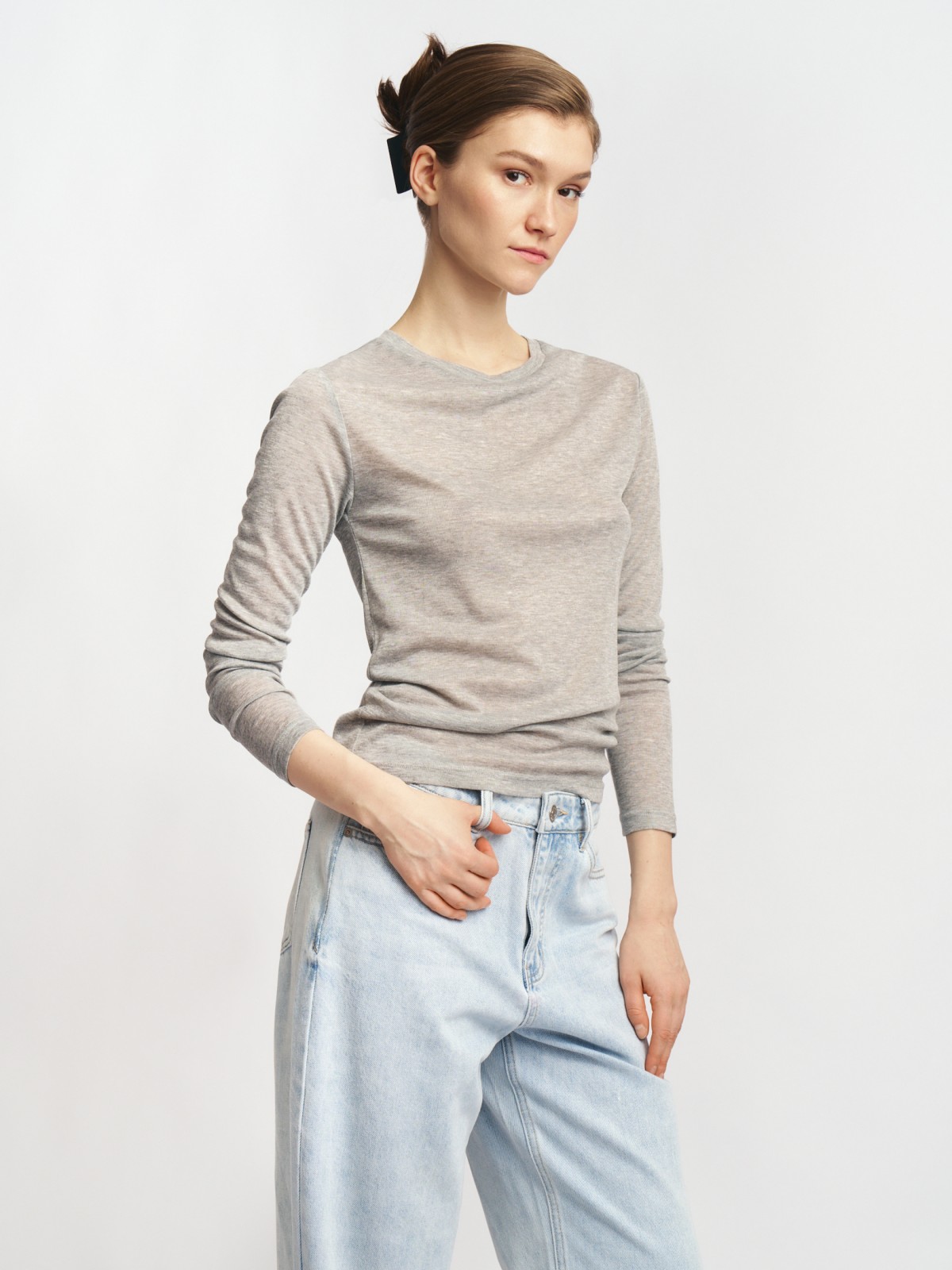 Трикотажный лонгслив из лиоцелла