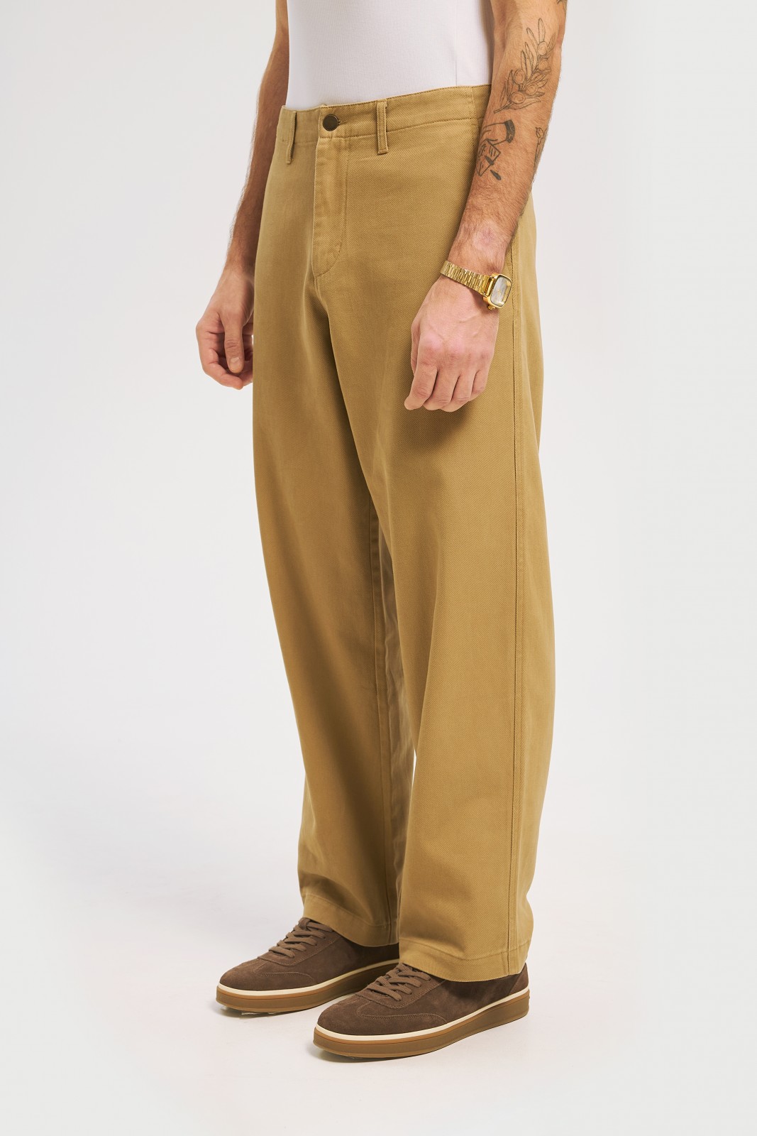 Брюки прямого силуэта из хлопка