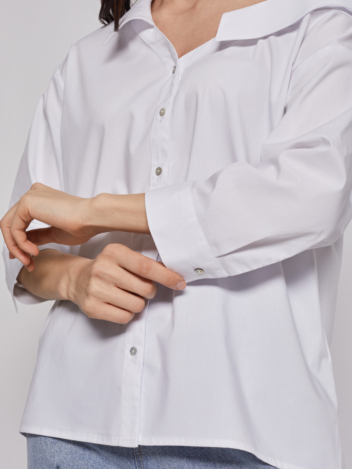 Рубашка на одно плечо zolla 02221117Y033, цвет белый, размер XXS - фото 4