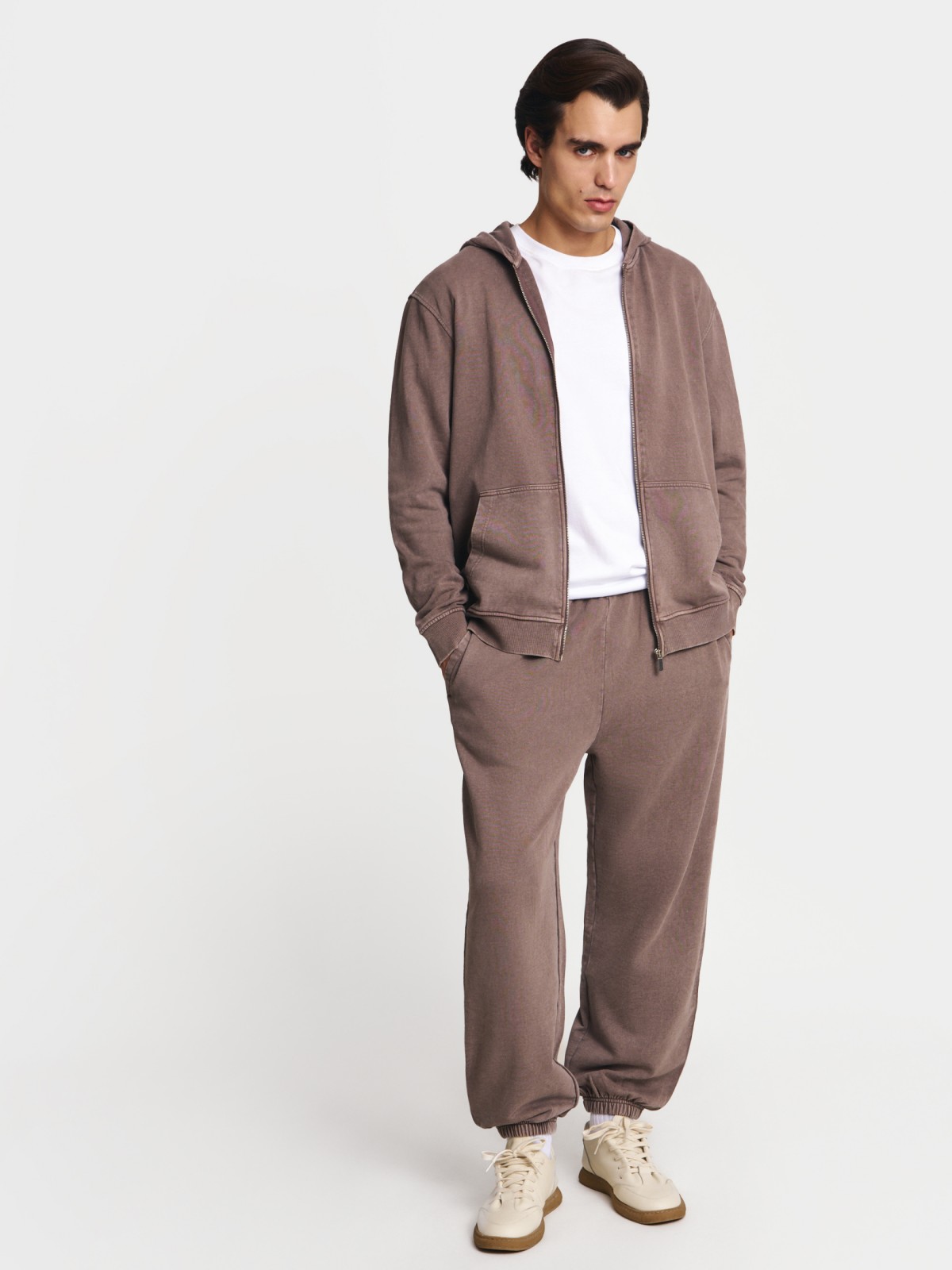 Трикотажные брюки-джоггеры из хлопка