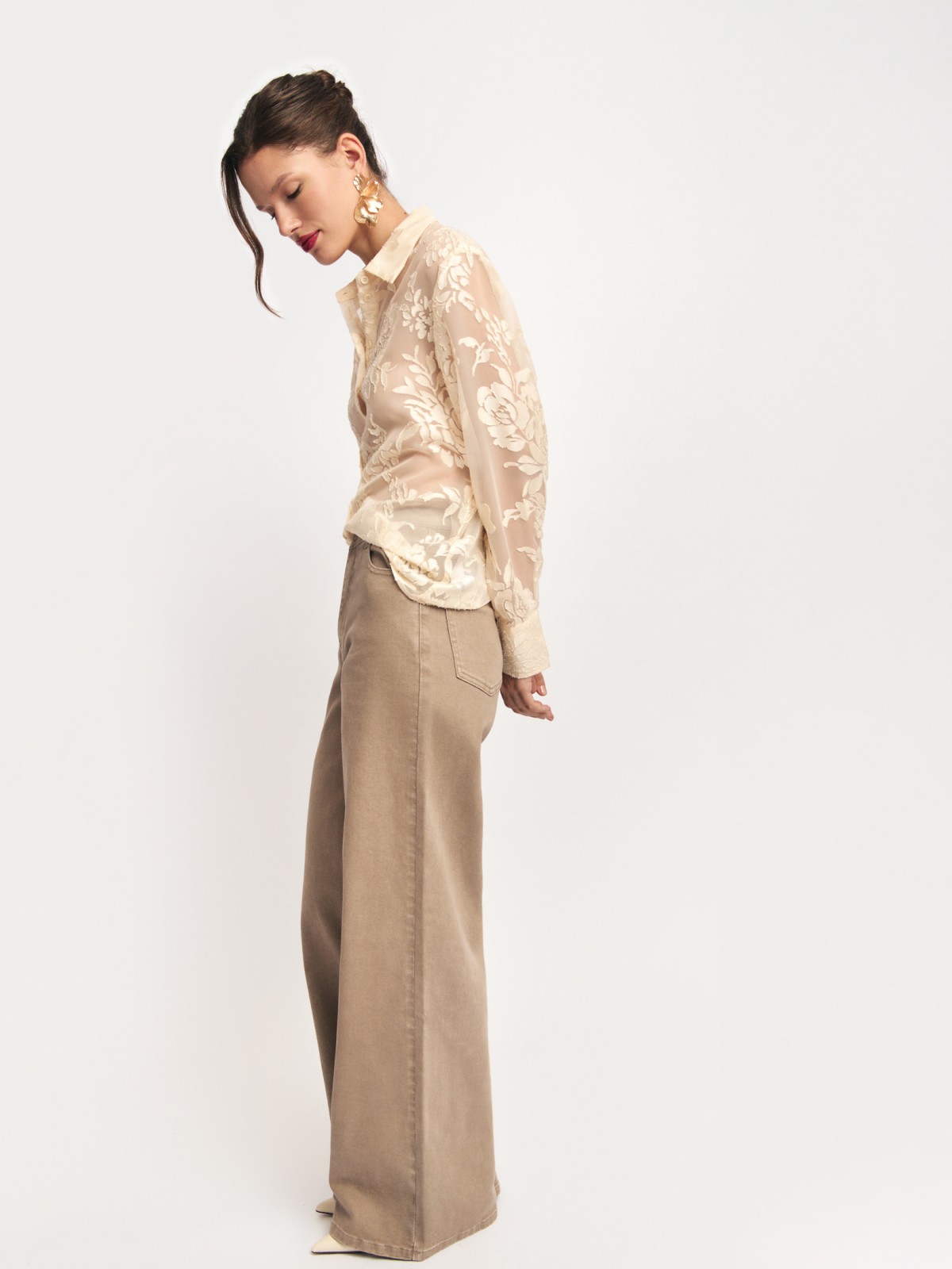 Рубашка с цветочным узором