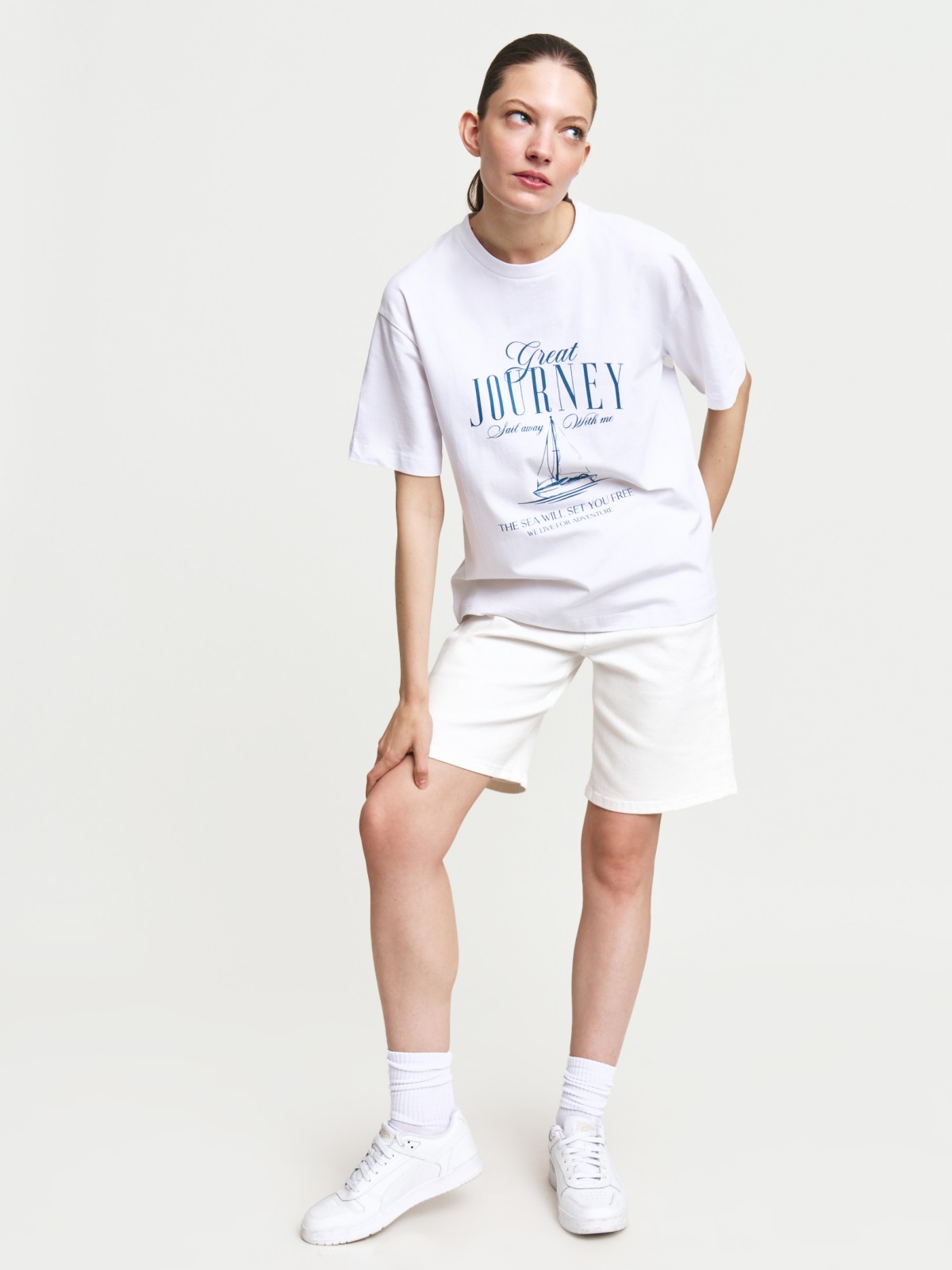 Футболка из хлопка с надписью