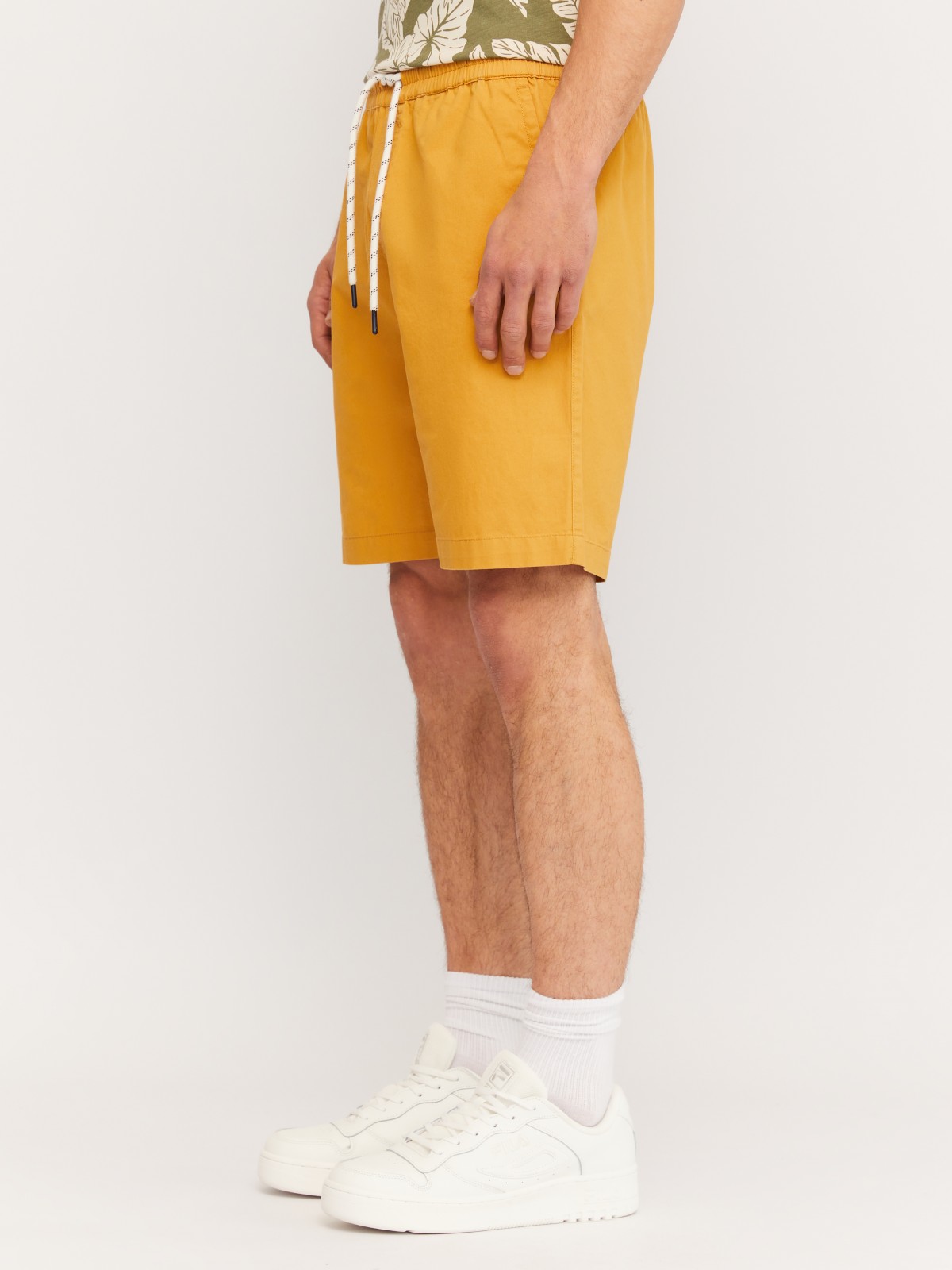 Удлинённые шорты на резинке из хлопка