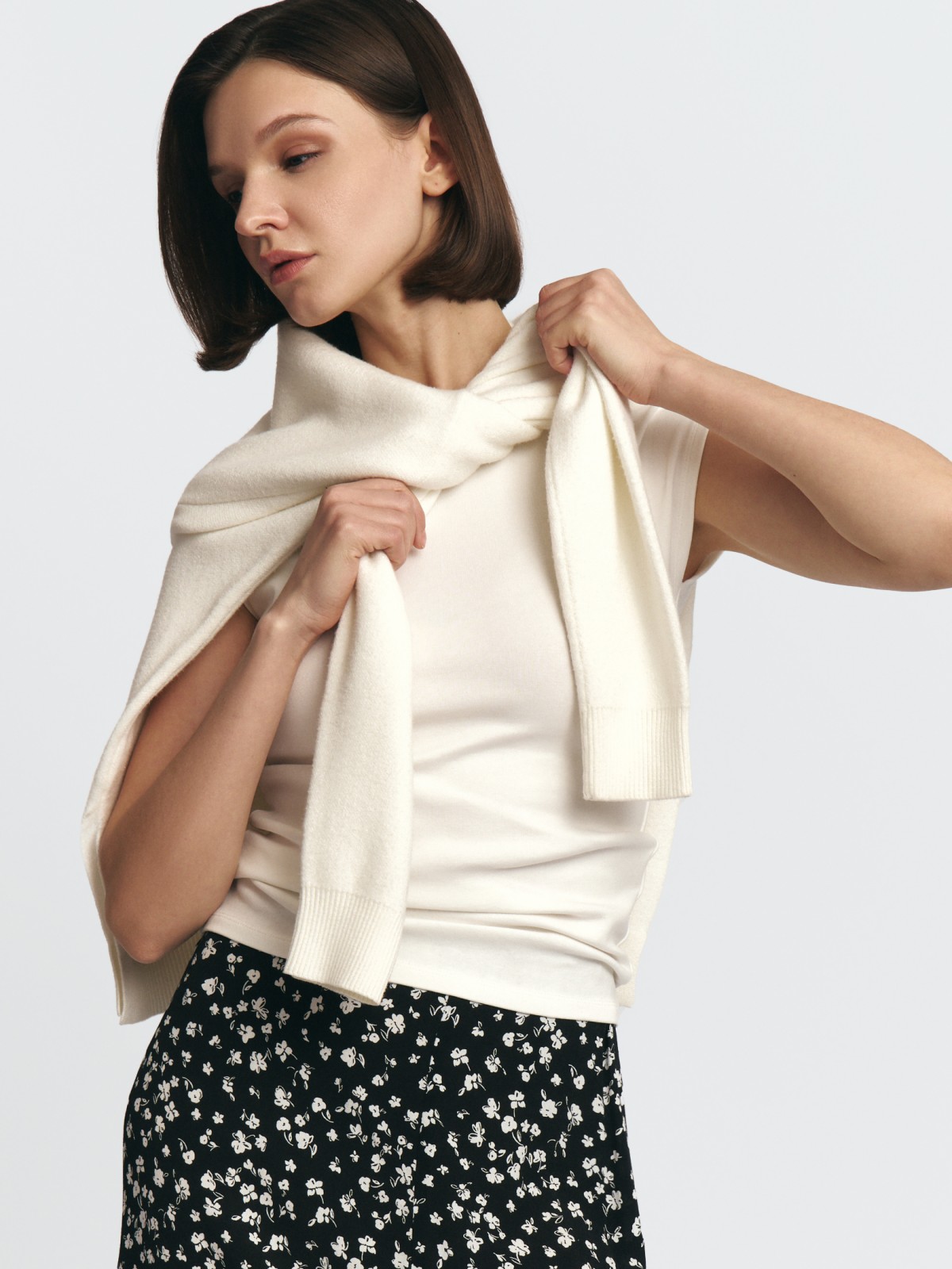 Футболка-топ из хлопка без рукавов