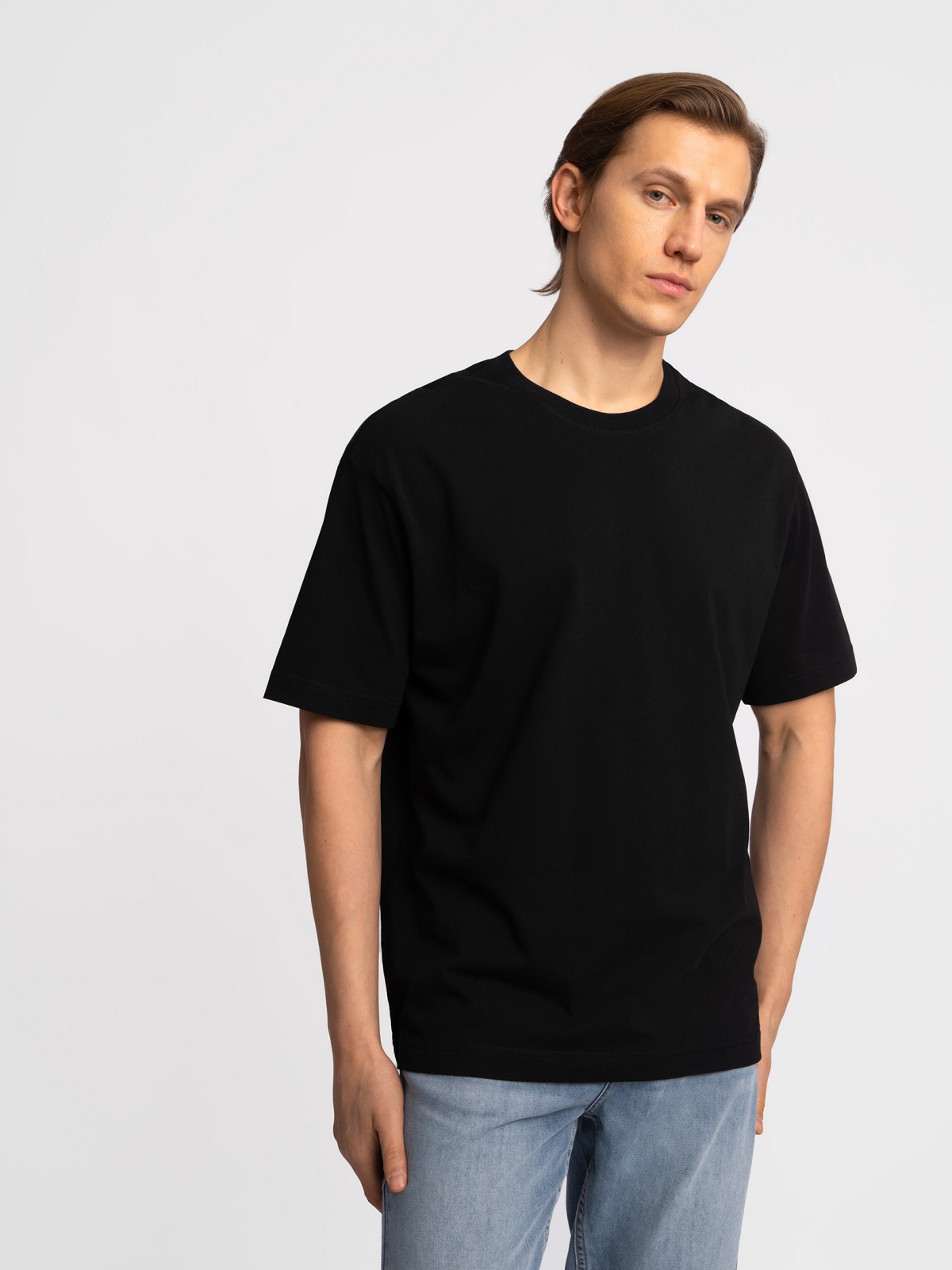 Футболка оверсайз из хлопка с коротким рукавом