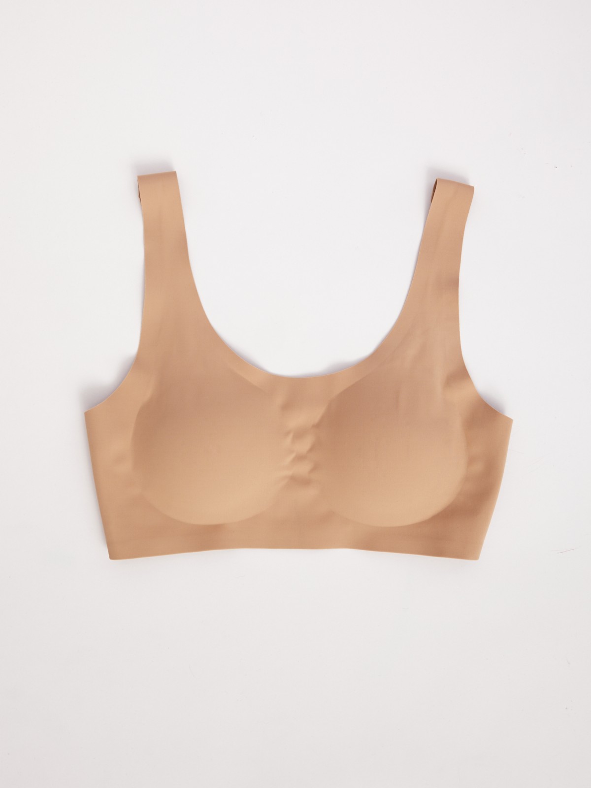 Бесшовный топ на широких бретелях